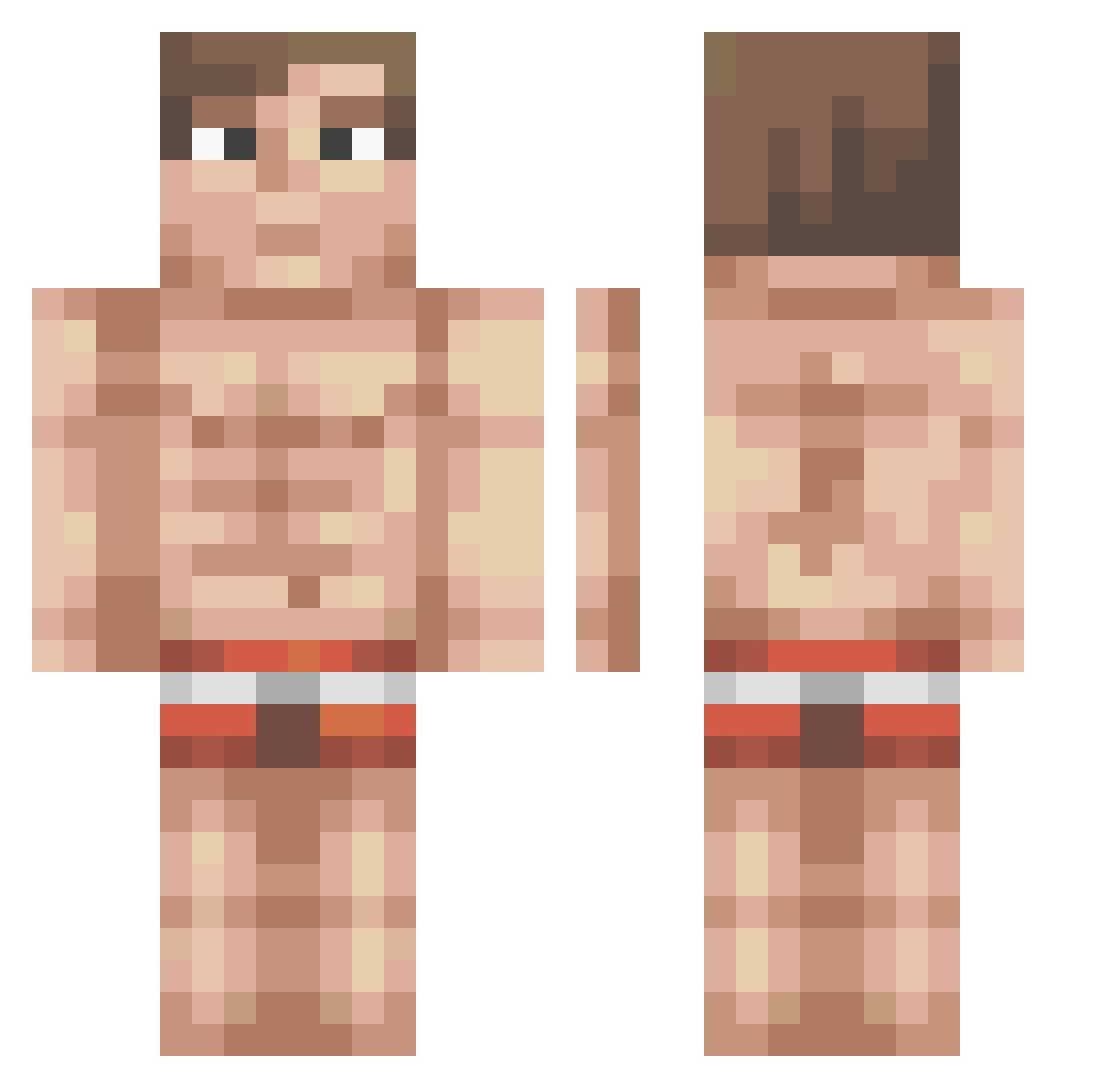 Evetabicim Minecraft skin, front and back view