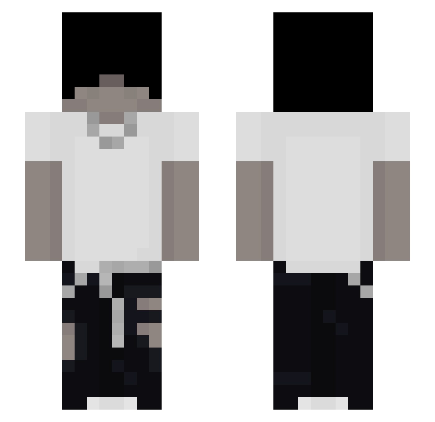 Stander Minecraft skin, front and back view