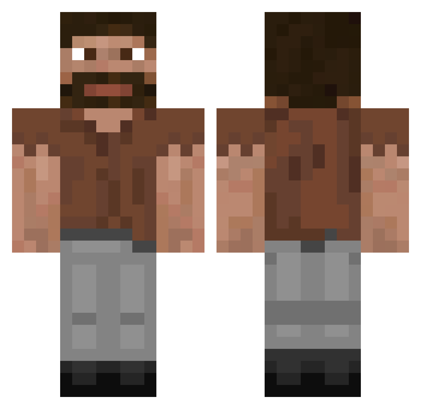 Fabijusl Minecraft skin, front and back view