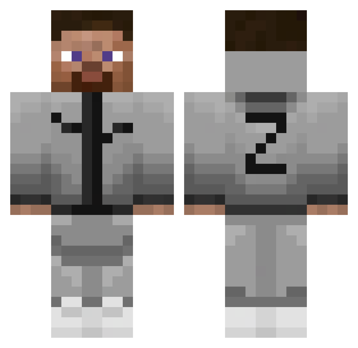 SammyWays Minecraft skin, front and back view