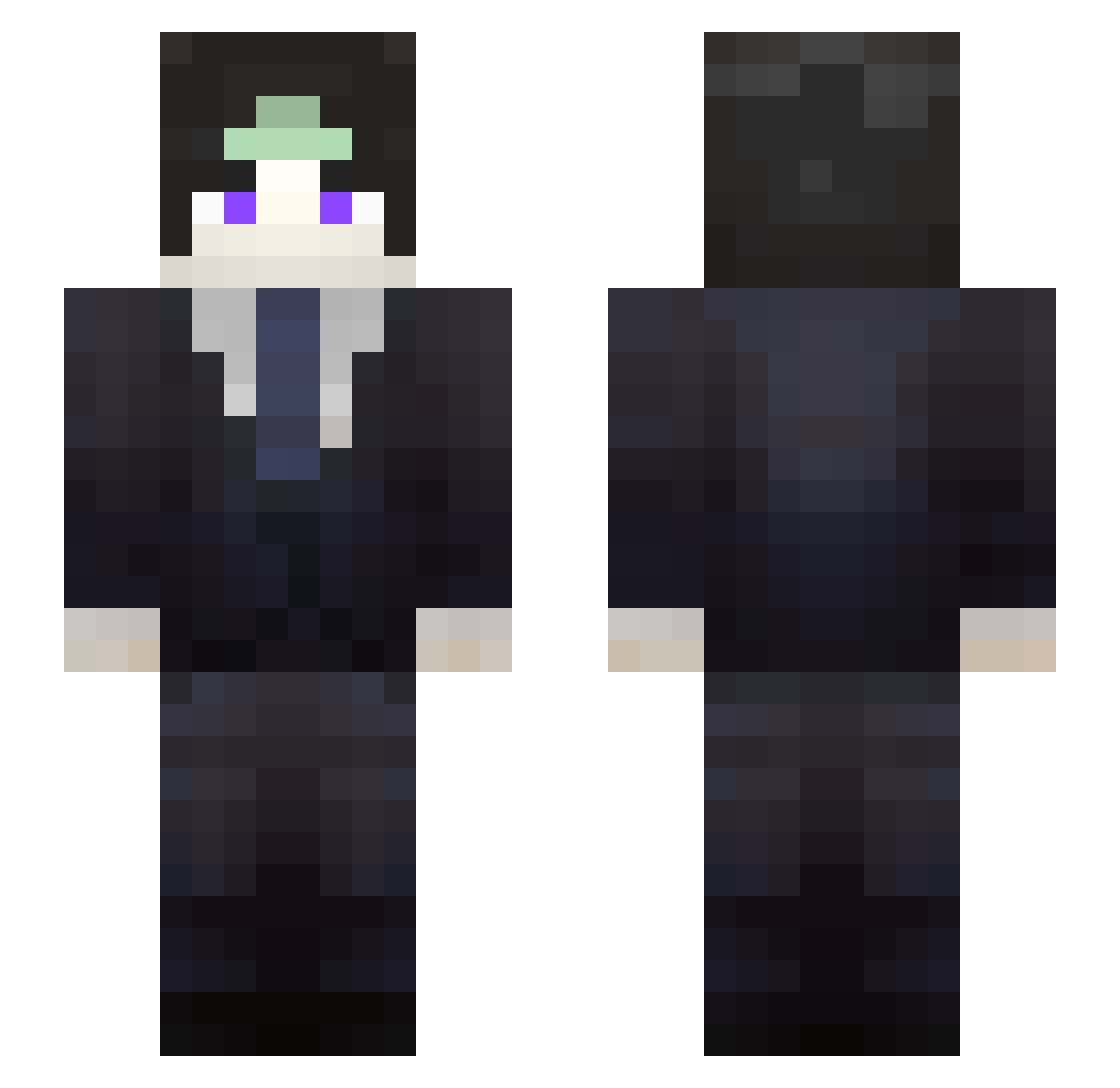 D1XXE_ Minecraft skin, front and back view