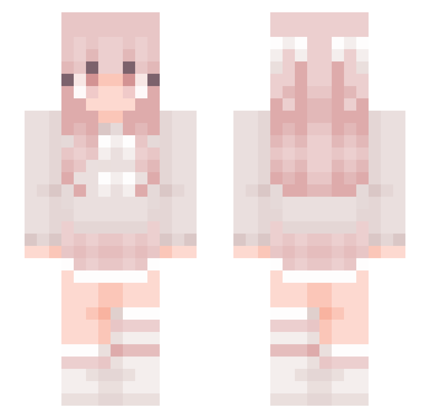 Tschaastin Minecraft skin, front and back view