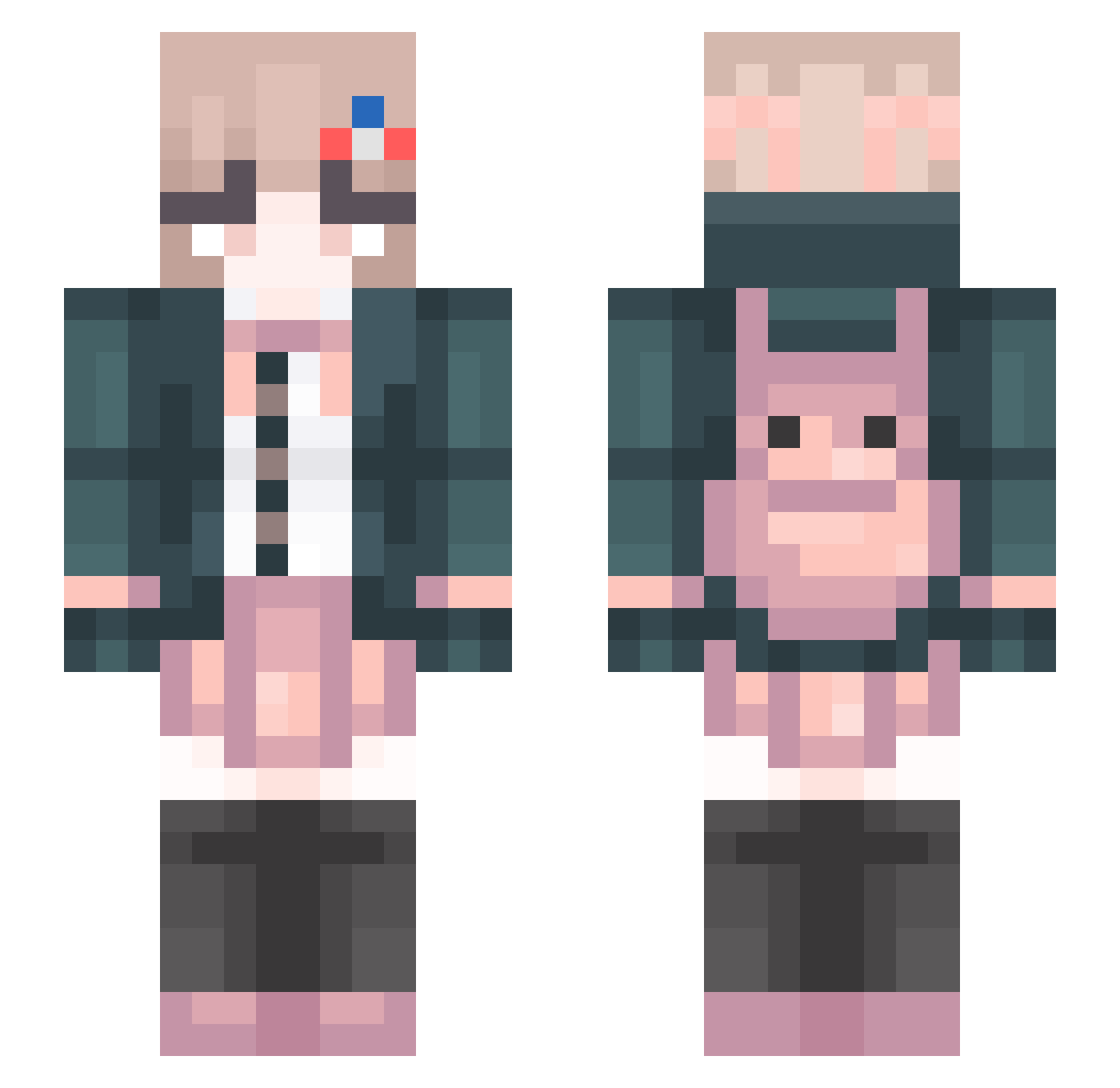 n_00dle Minecraft skin, front and back view
