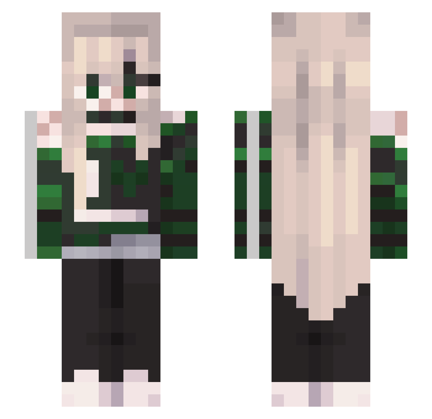 starryazh Minecraft skin, front and back view