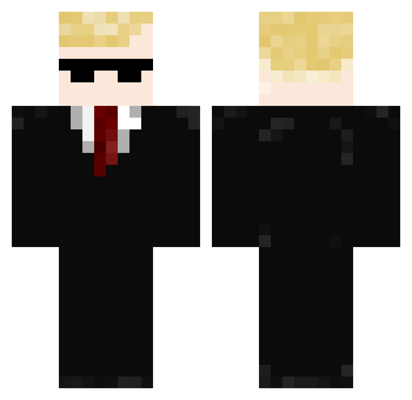 swaggybag Minecraft skin, front and back view