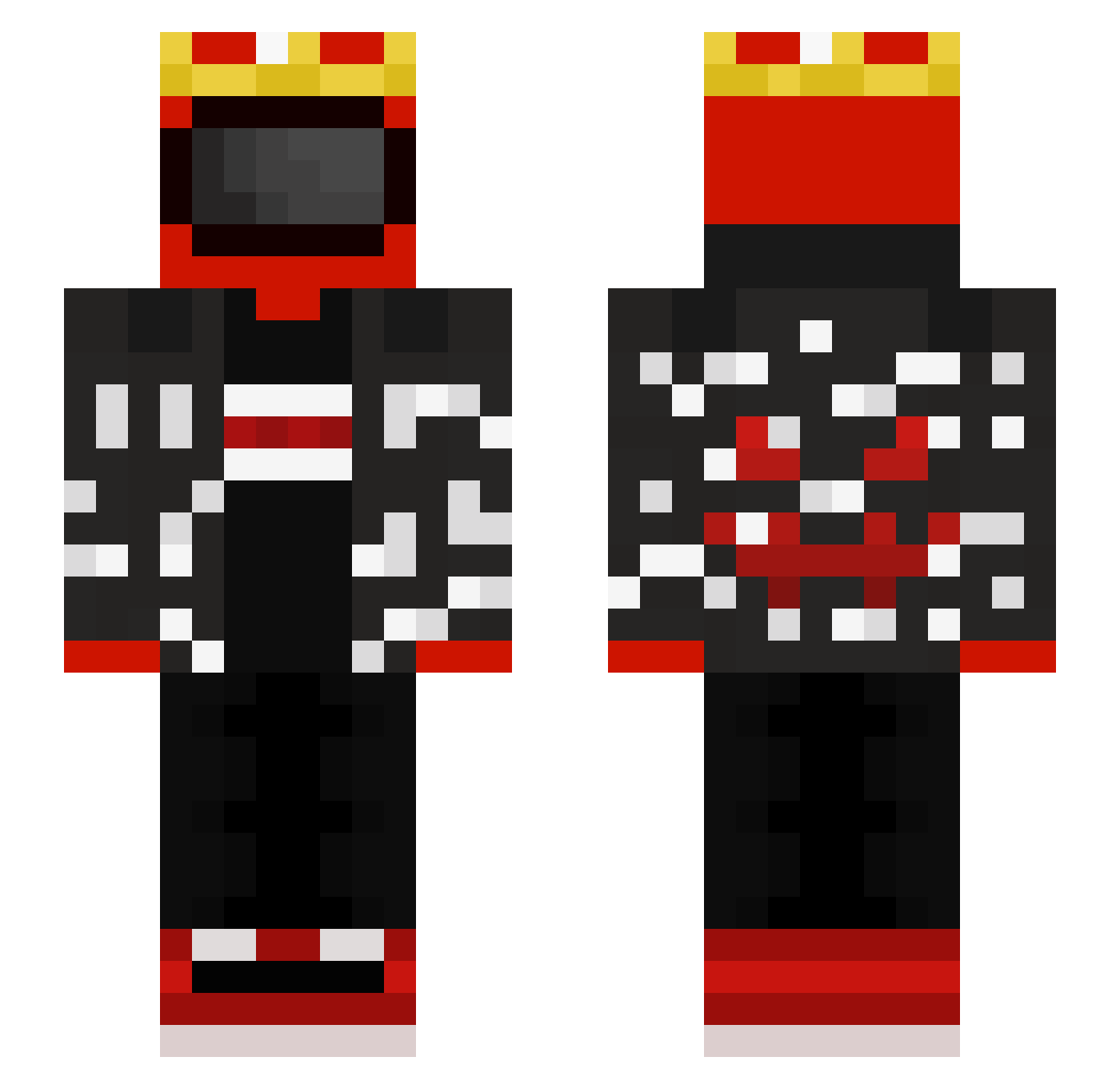 Sy1mple Minecraft skin, front and back view