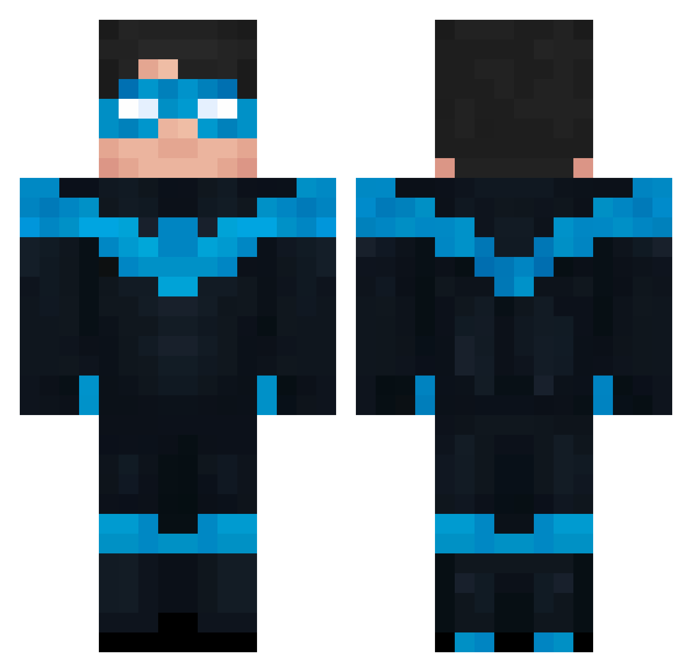 bbangiya Minecraft skin, front and back view
