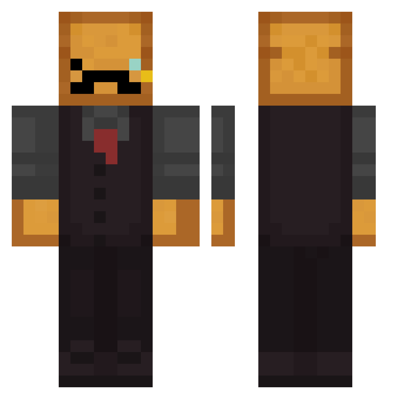 mega_capybara333 Minecraft skin, front and back view