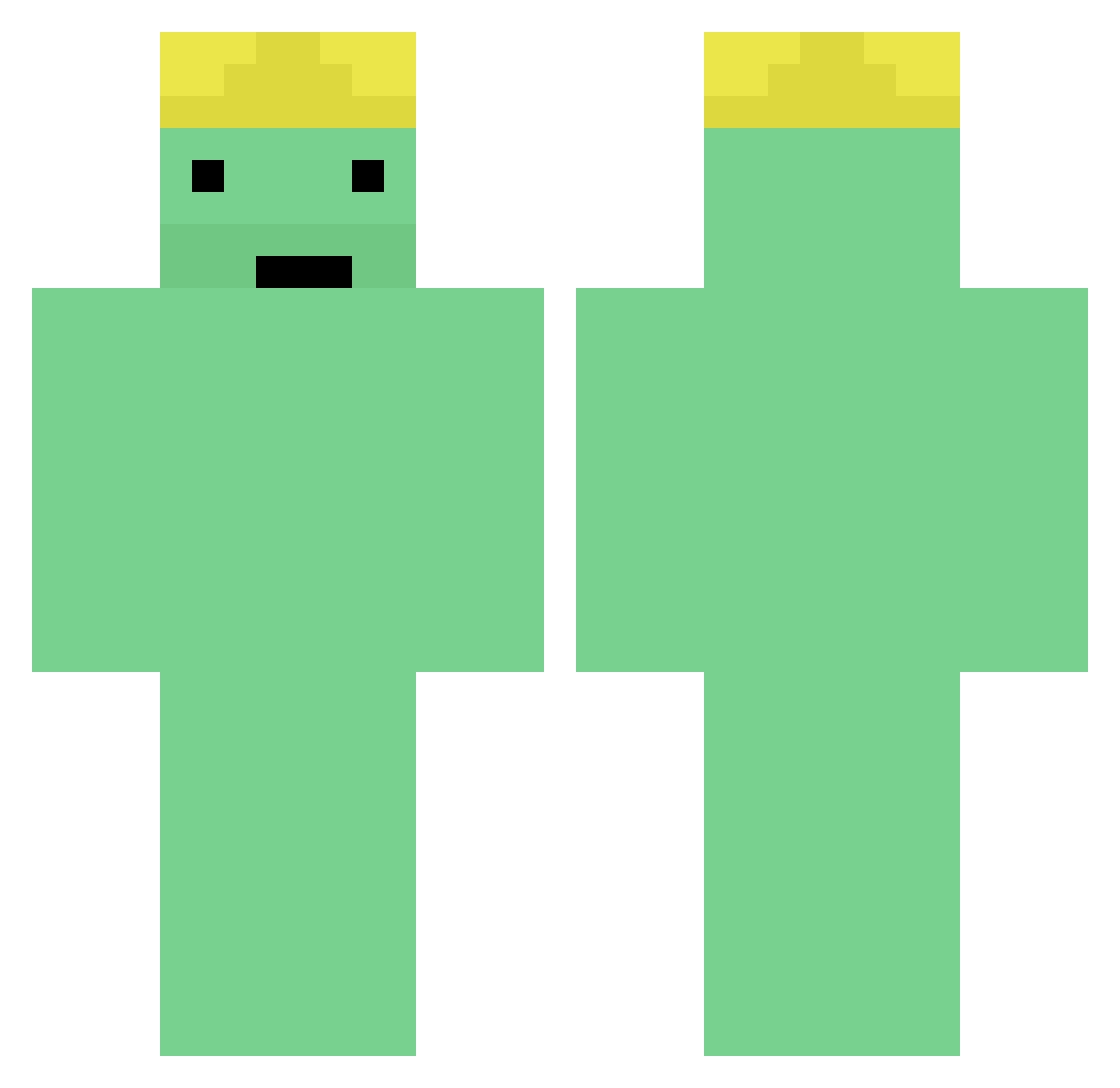 SpeedReturns Minecraft skin, front and back view