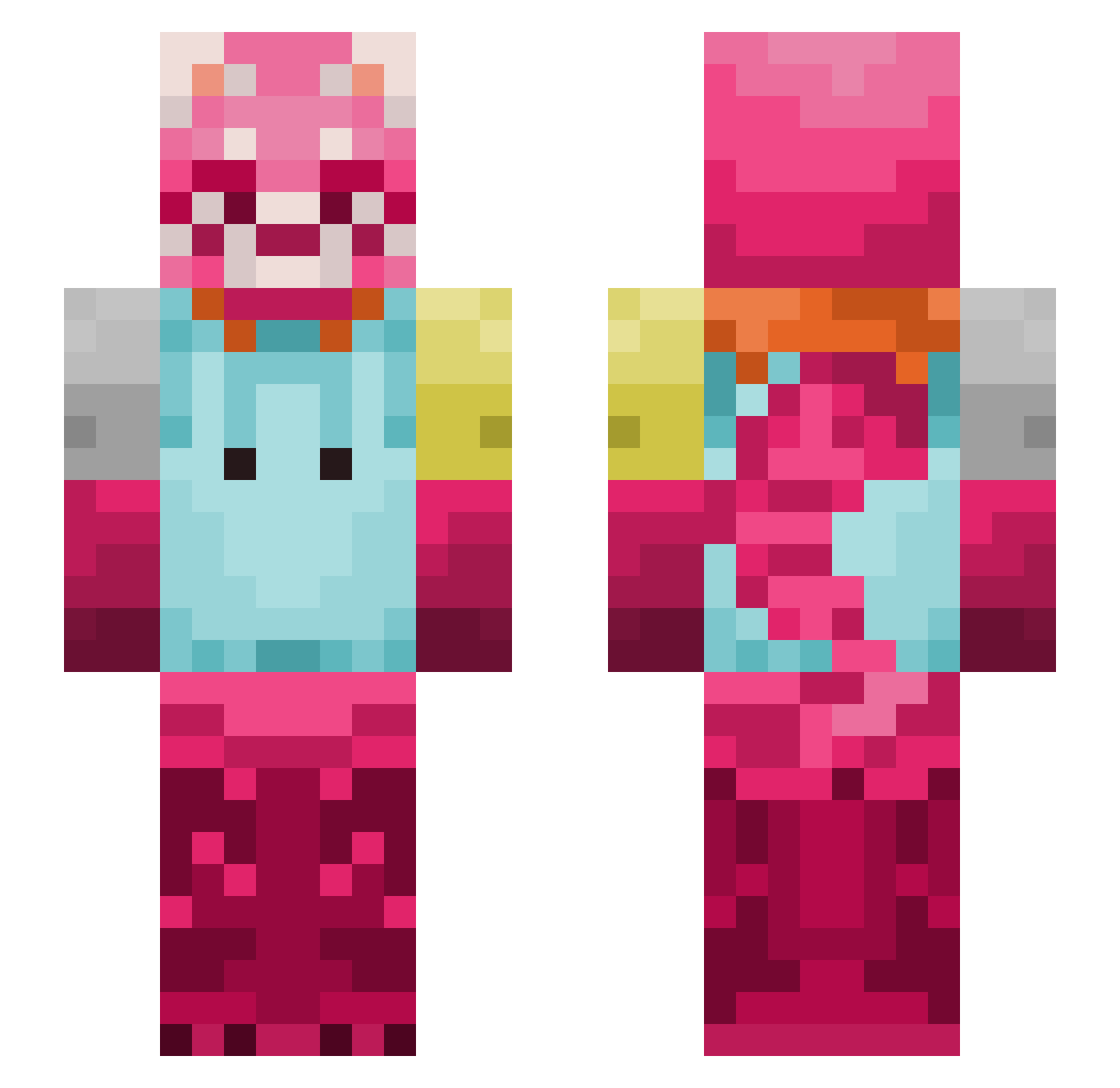 that_guy_Silver Minecraft skin, front and back view