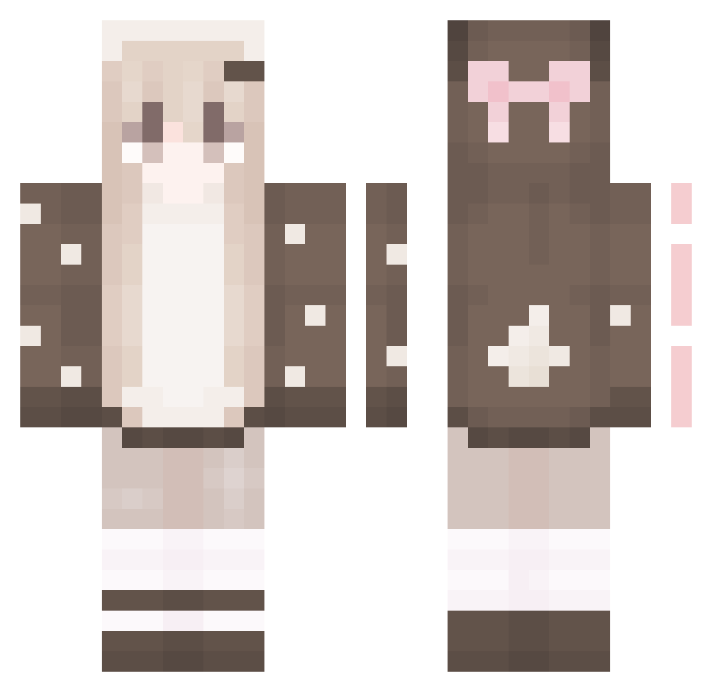 seola0 Minecraft skin, front and back view