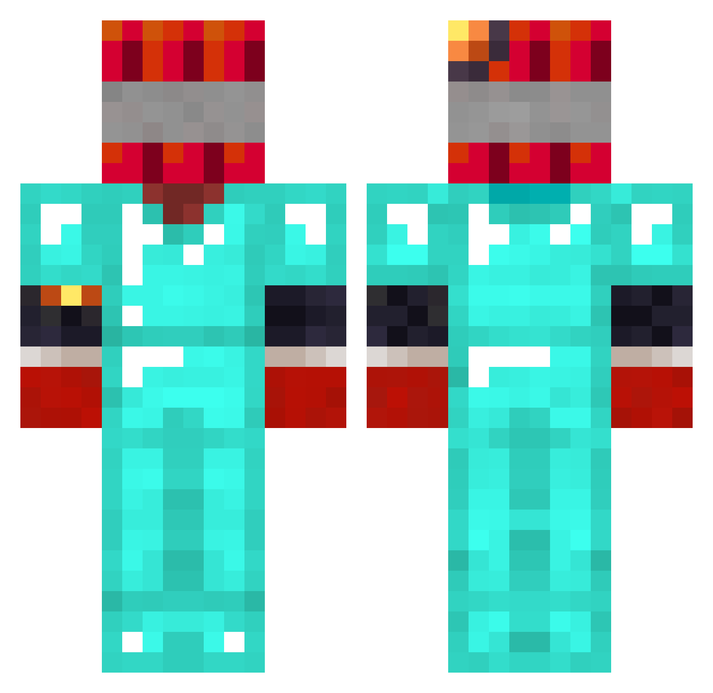 Arkhenhandoko99 Minecraft skin, front and back view