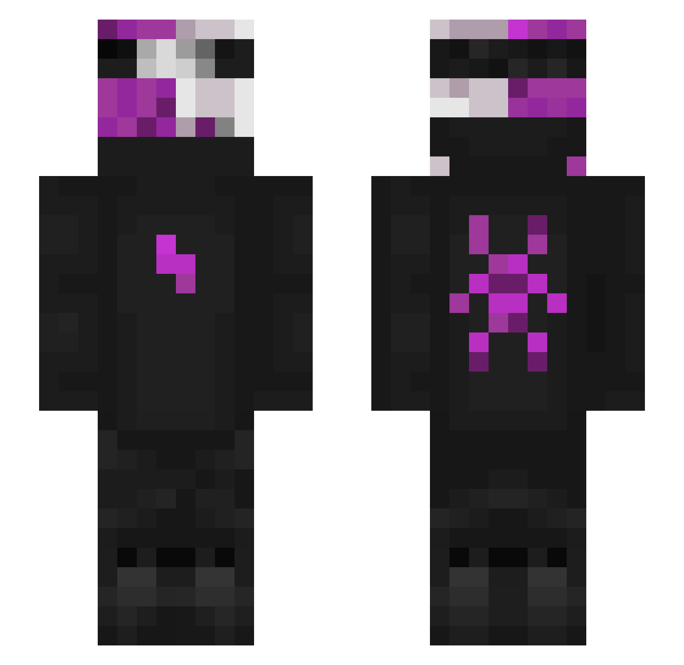 Strey122_ Minecraft skin, front and back view