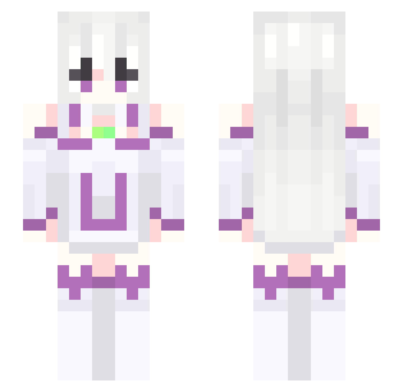 Flamewrd Minecraft skin, front and back view