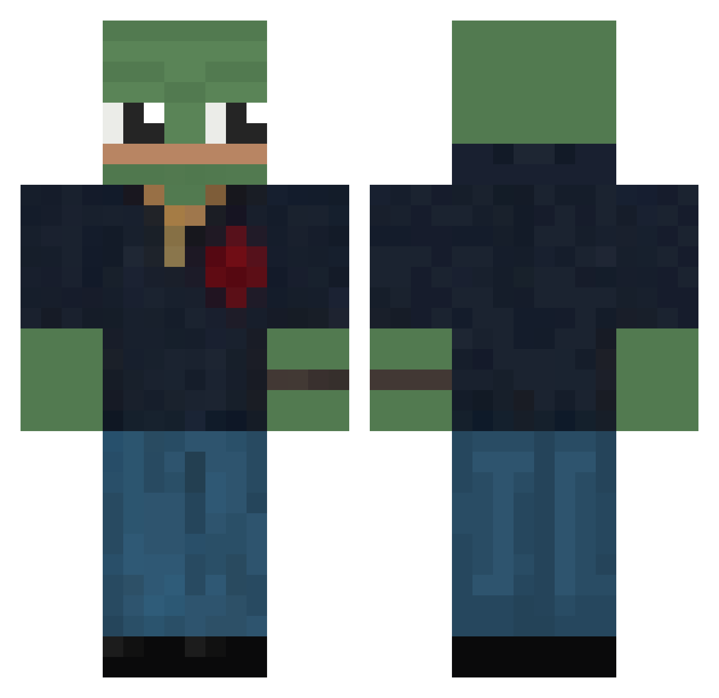 Szparek_oficial Minecraft skin, front and back view