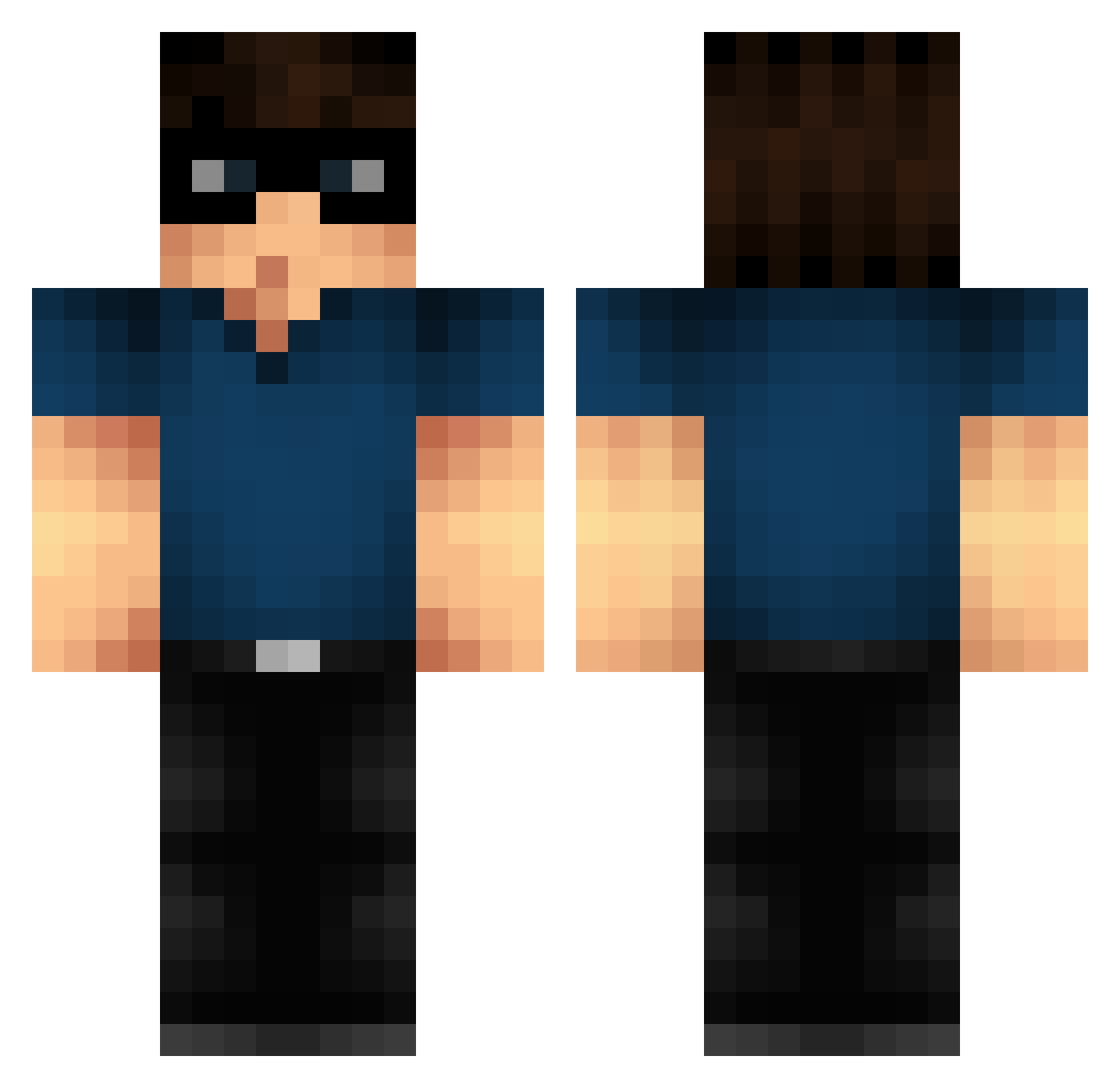 aygitgocaman Minecraft skin, front and back view