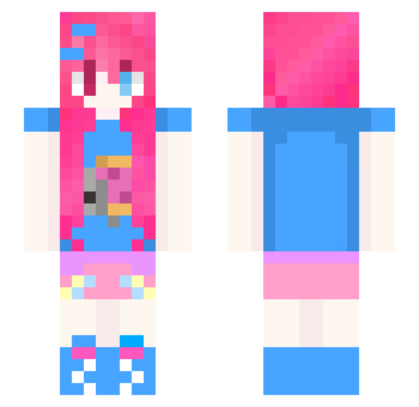 gayaCOOL_ Minecraft skin, front and back view