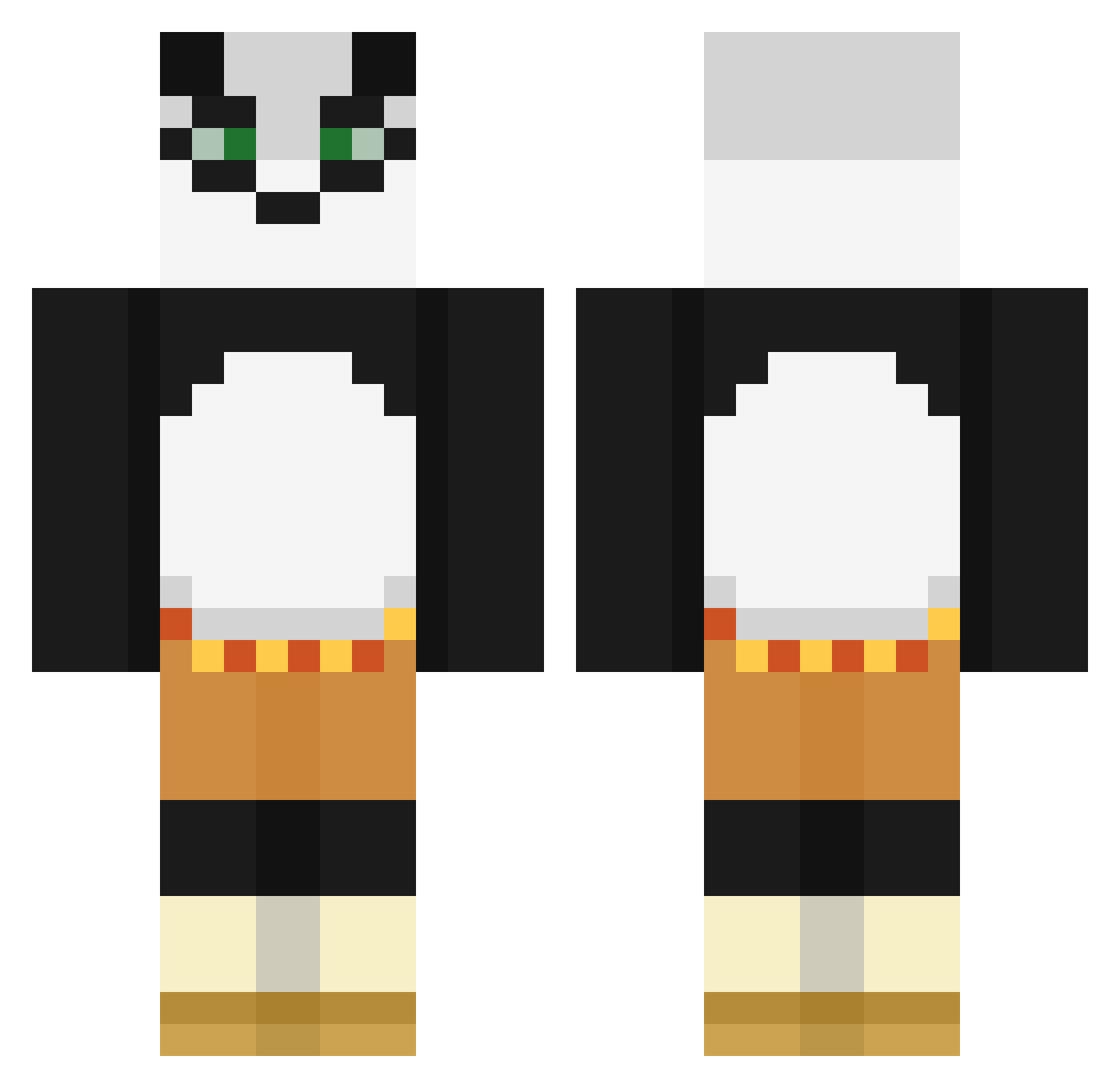 PBH300 Minecraft skin, front and back view
