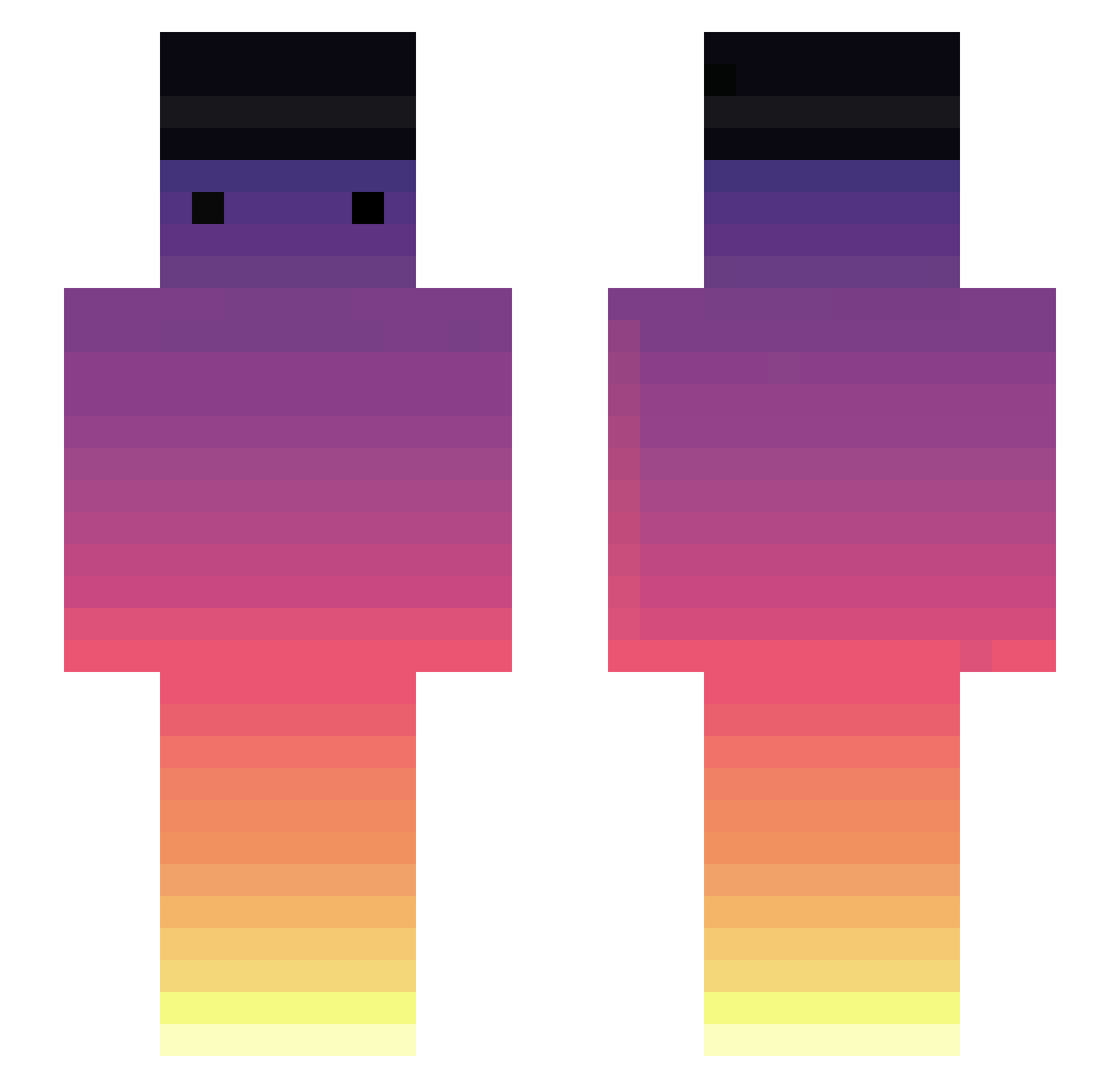 slapface220 Minecraft skin, front and back view