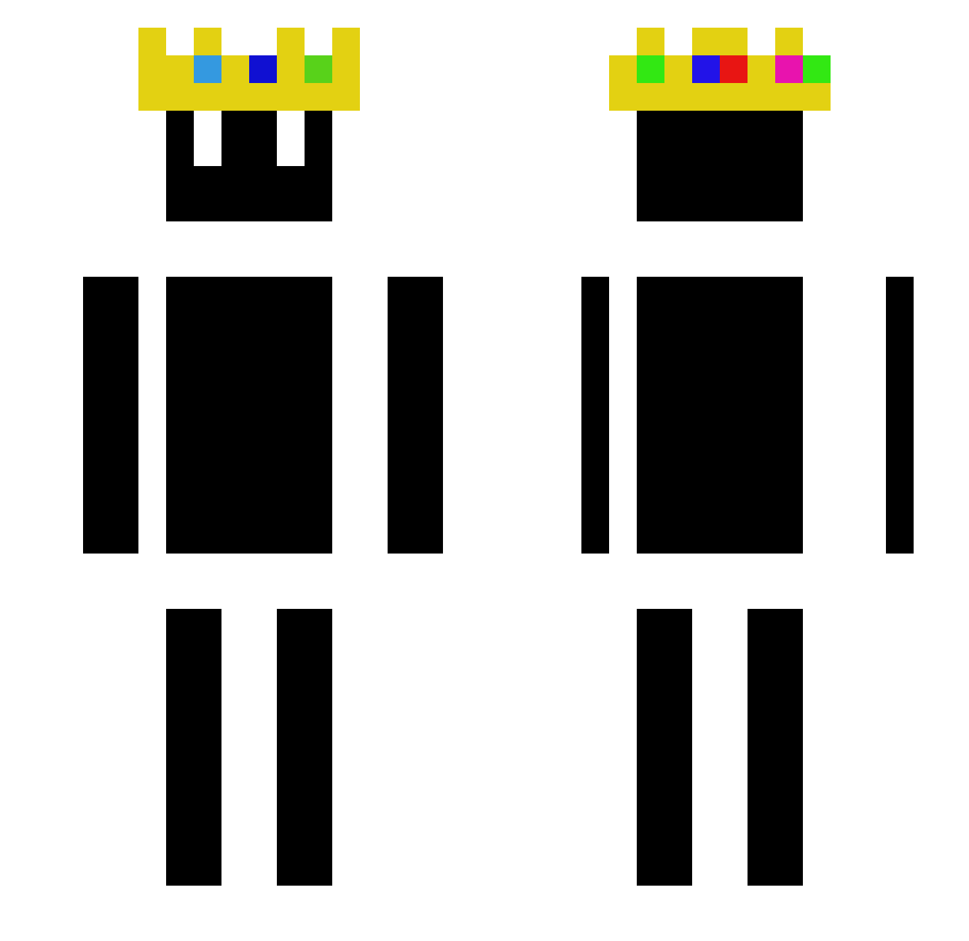 Rafaelsba Minecraft skin, front and back view