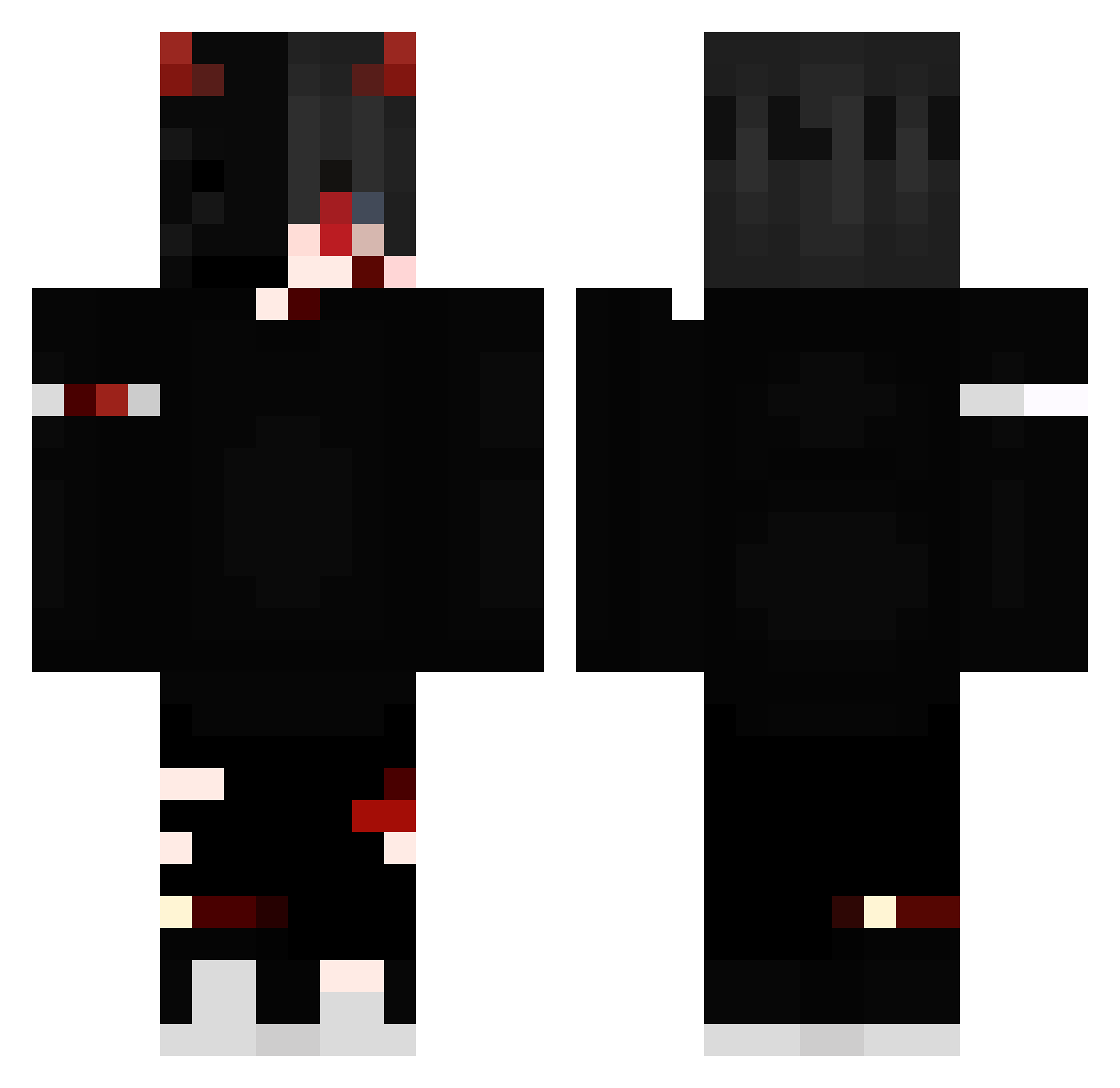 Tristula Minecraft skin, front and back view