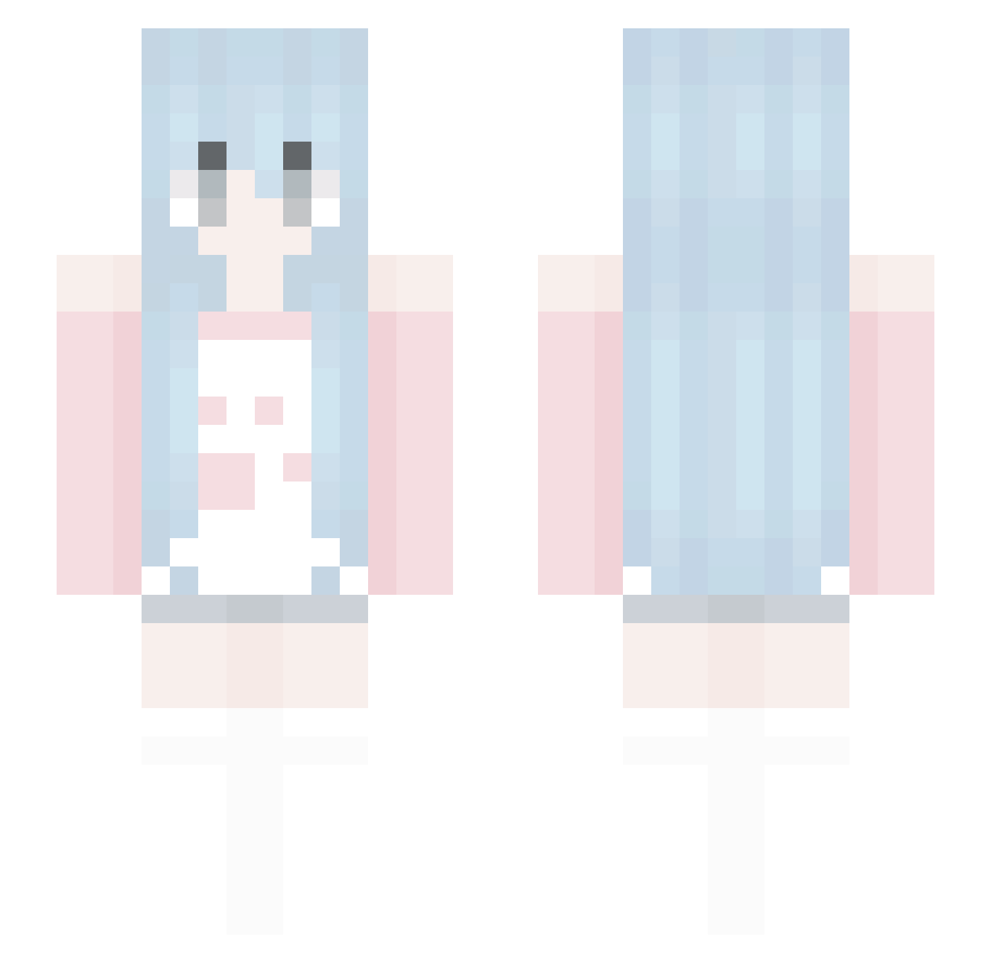 lukyasf Minecraft skin, front and back view