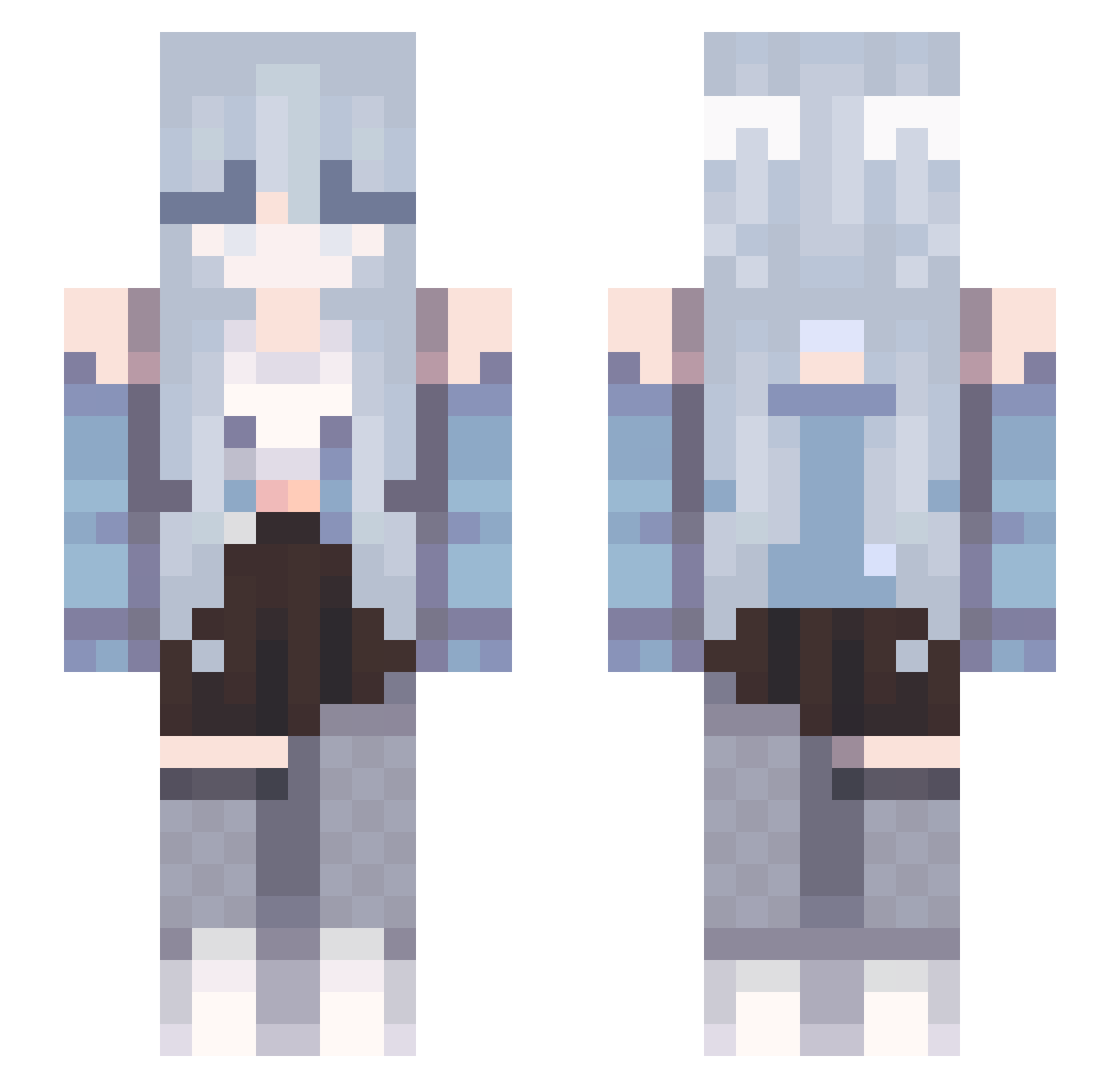 Couliee Minecraft skin, front and back view