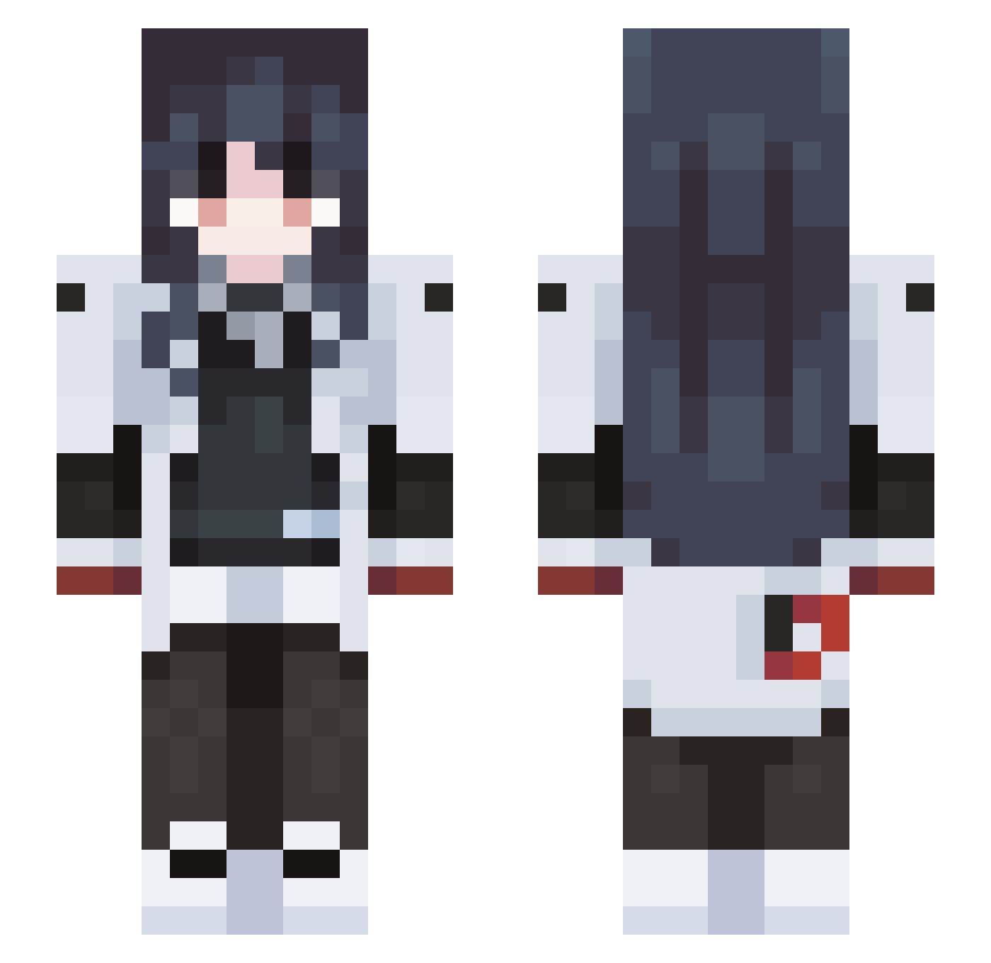 gleda Minecraft skin, front and back view