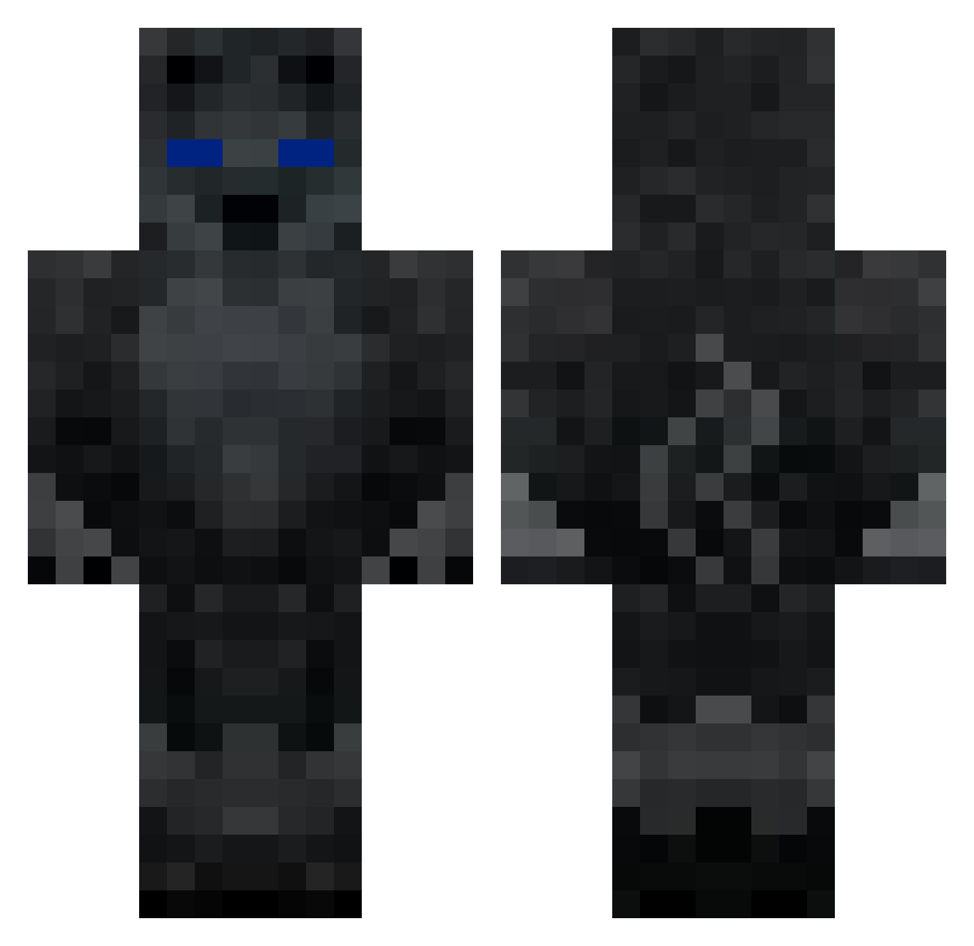 Solitario0x Minecraft skin, front and back view