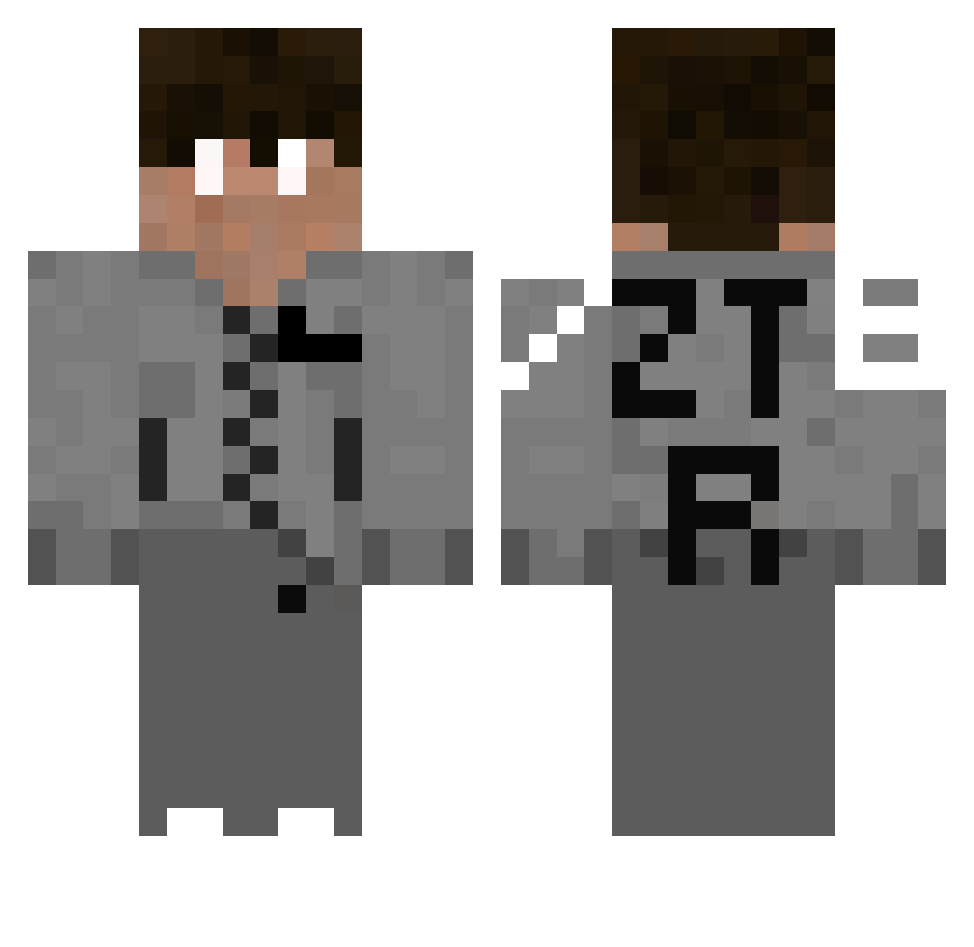 Zetrolleur_ Minecraft skin, front and back view