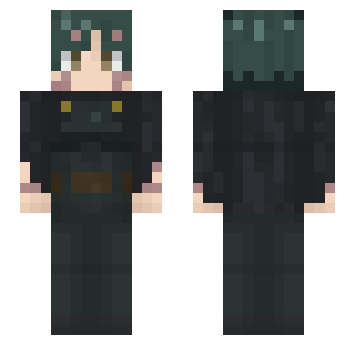 Gtuckz Minecraft skin, front and back view