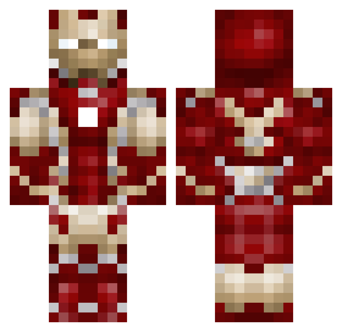 Aleecz Minecraft skin, front and back view