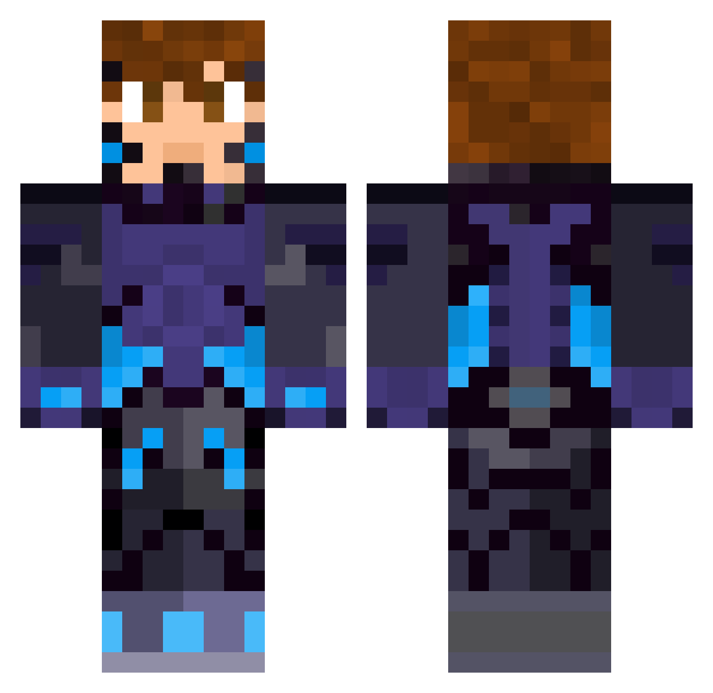 The_Wolf_31113 Minecraft skin, front and back view