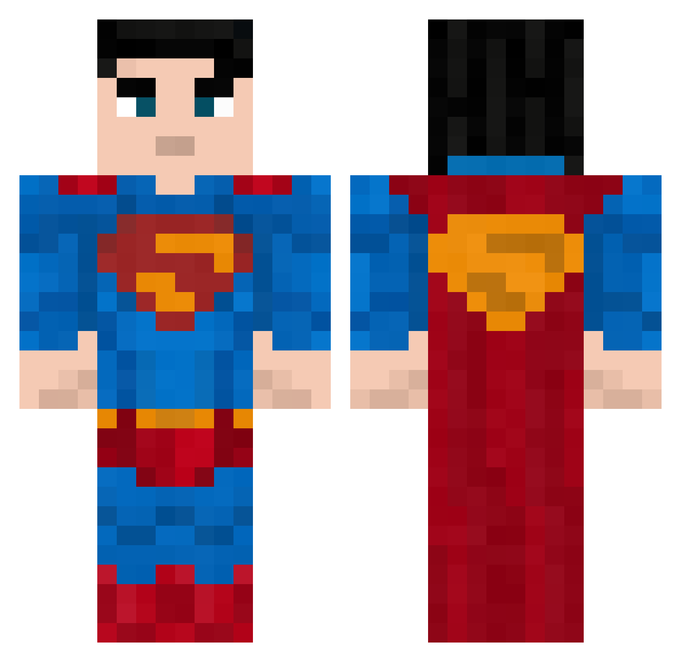 YeahBaby_ Minecraft skin, front and back view