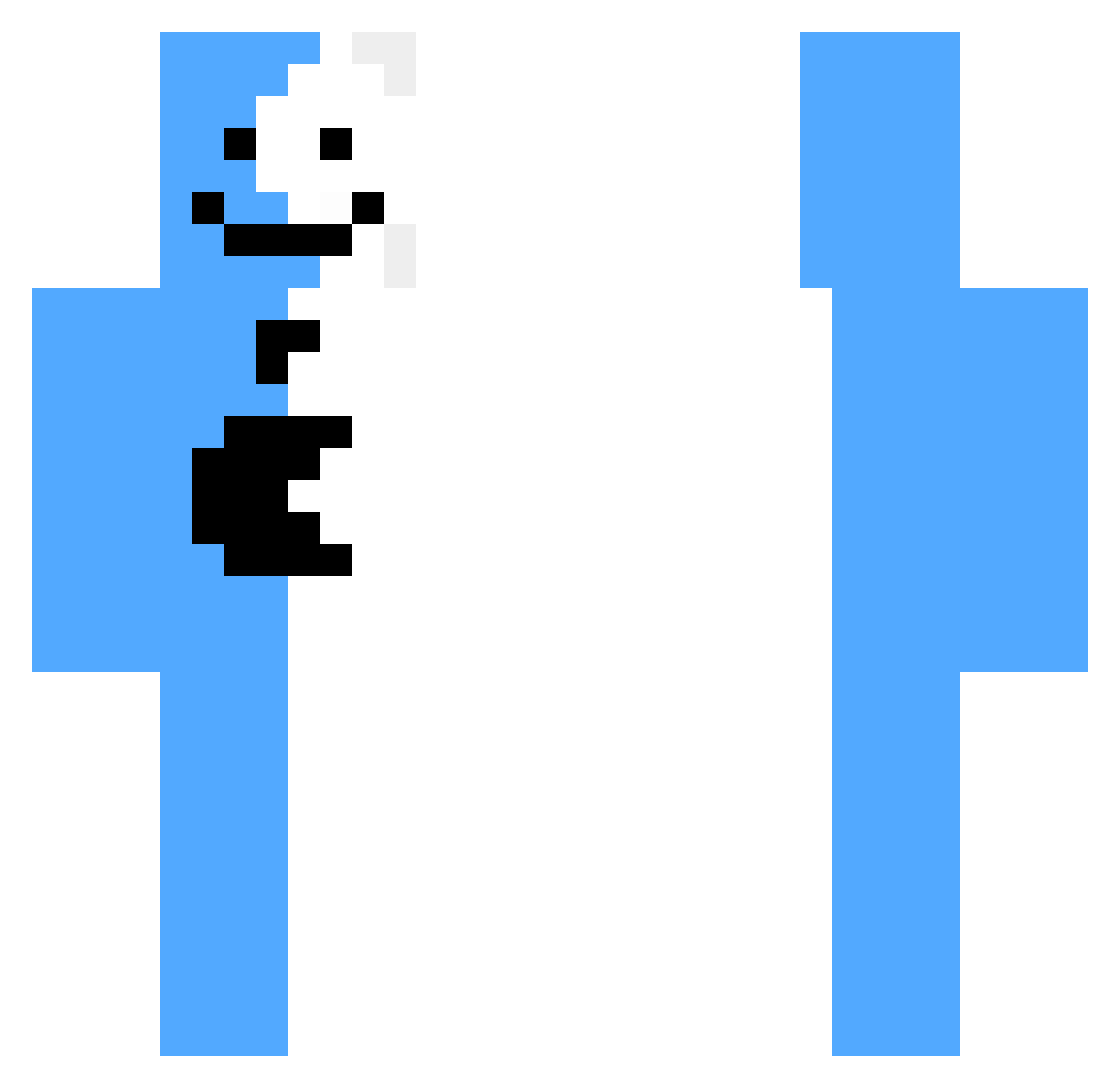 JusttZac Minecraft skin, front and back view