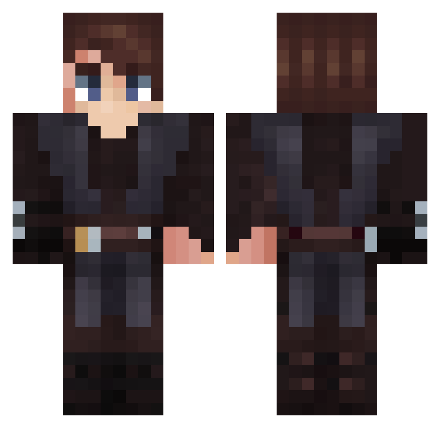 AAIRDEL Minecraft skin, front and back view