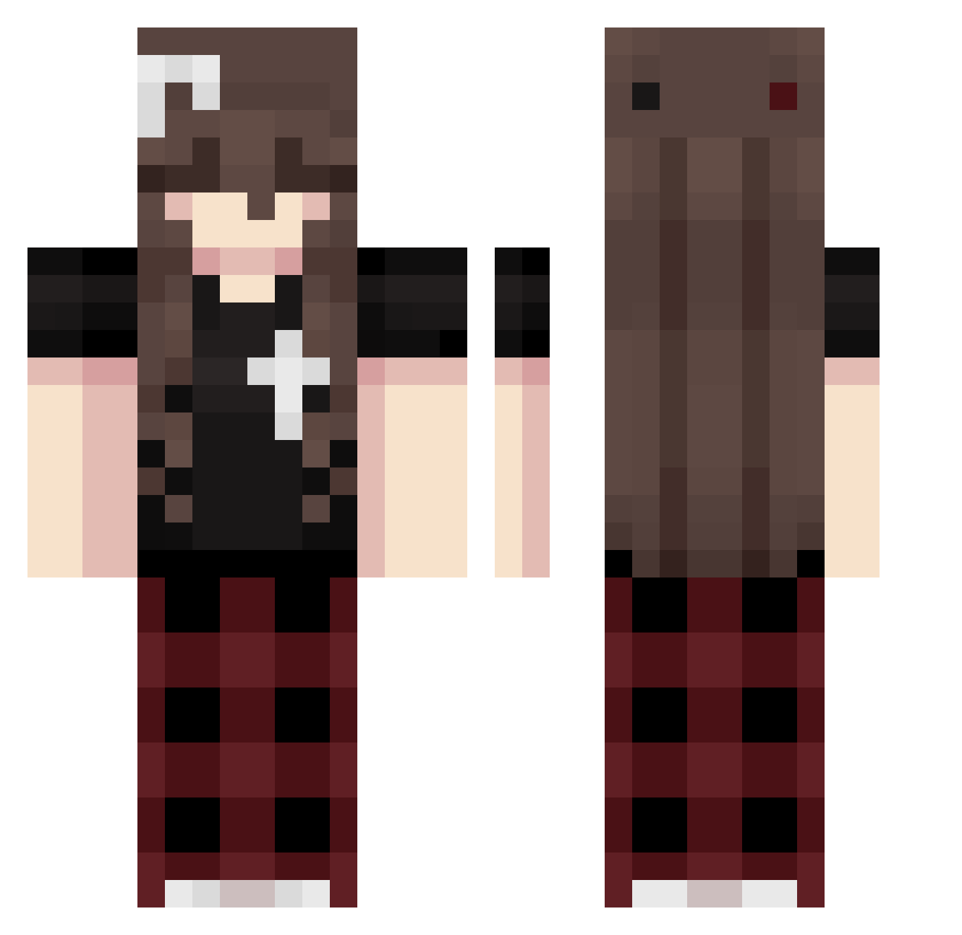 sasuke57744003 Minecraft skin, front and back view