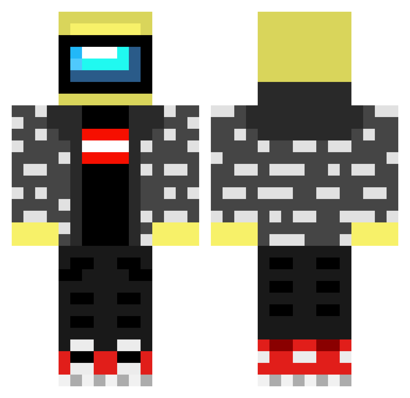 ChocoPot Minecraft skin, front and back view