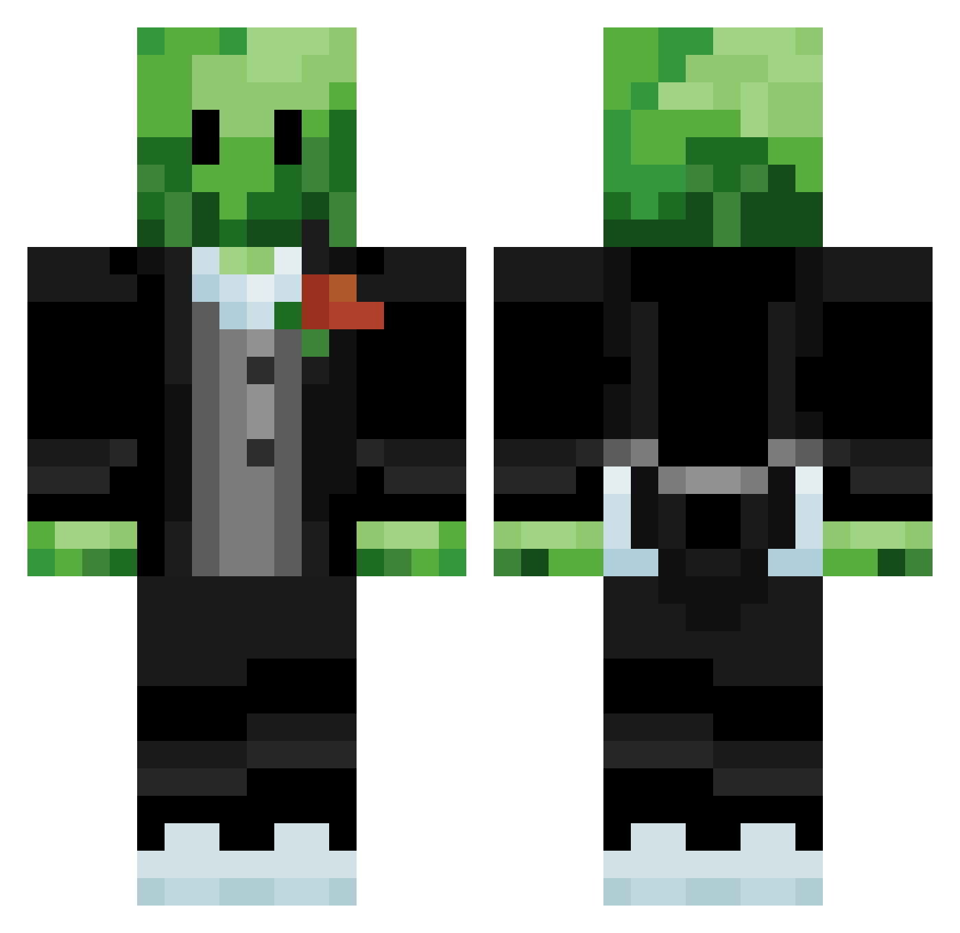 SirLettuce1 Minecraft skin, front and back view