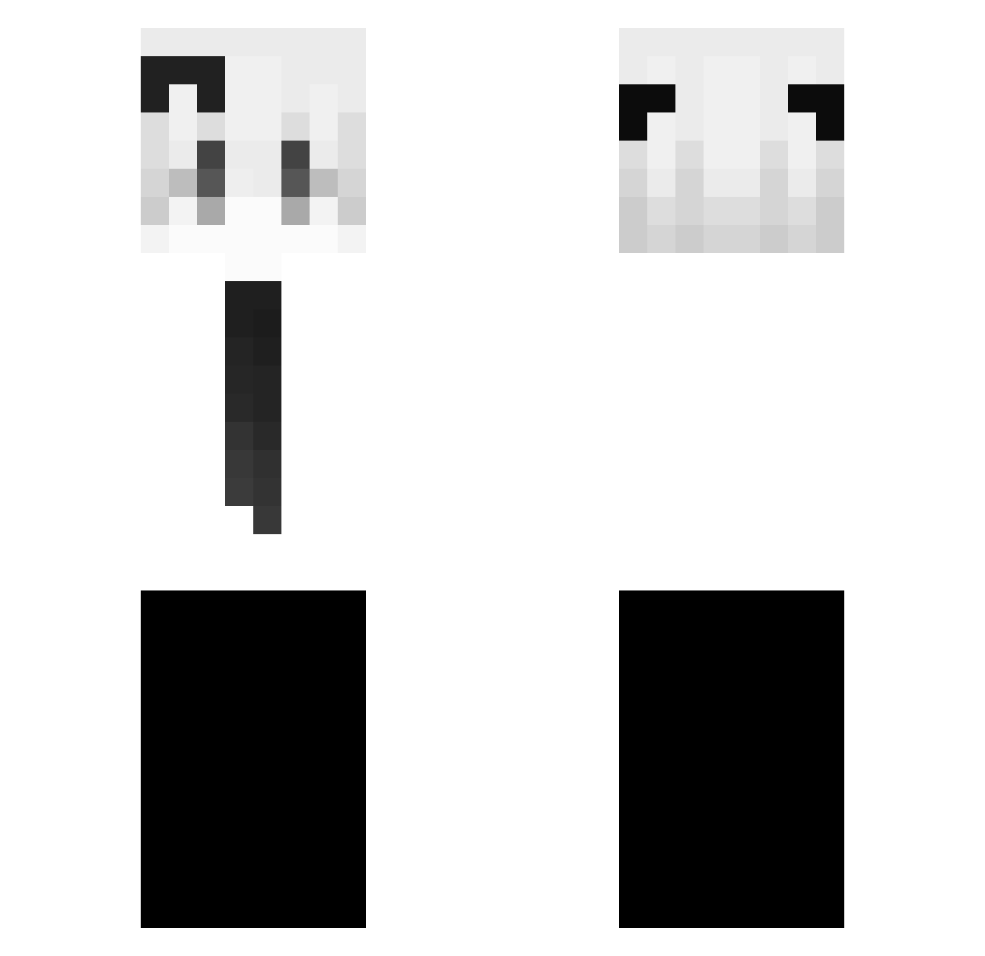 Svzzy Minecraft skin, front and back view