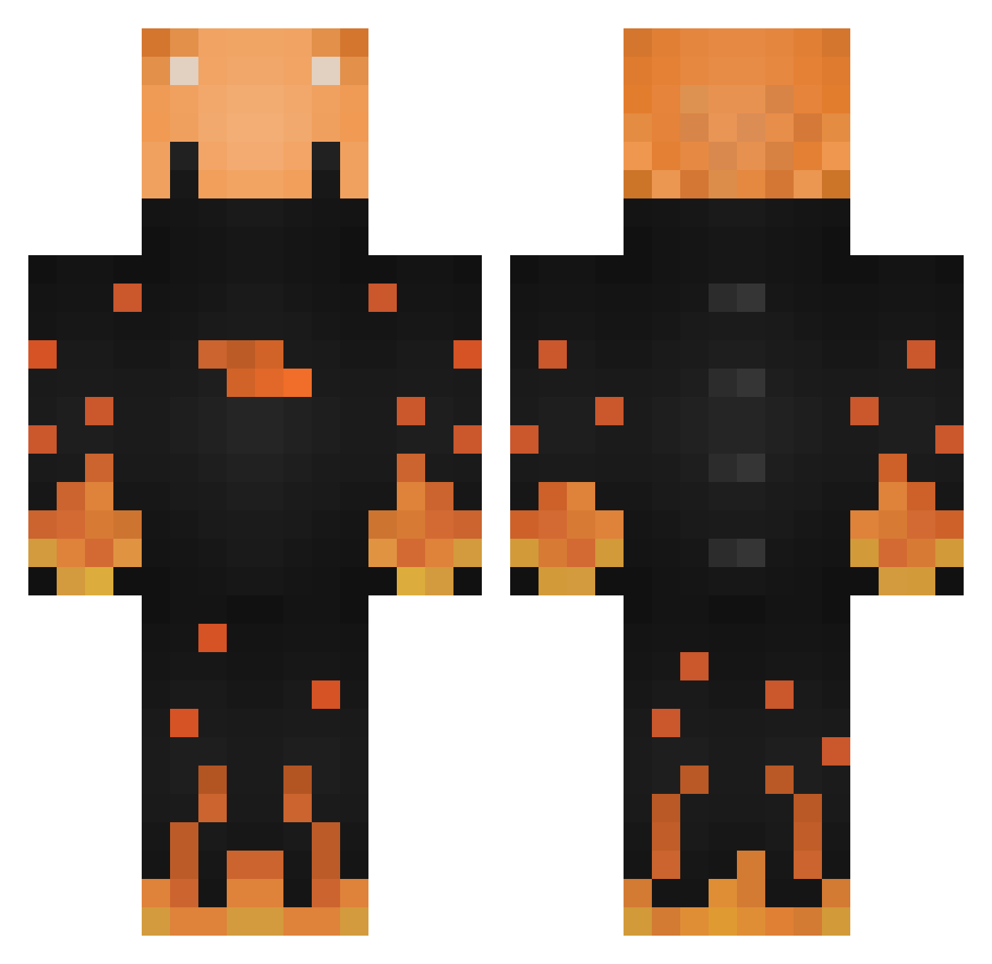 Oshiro_0w0 Minecraft skin, front and back view