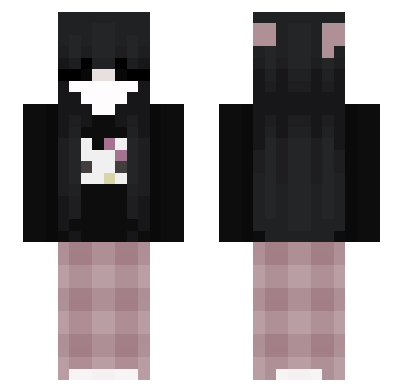 princess_96 Minecraft skin, front and back view