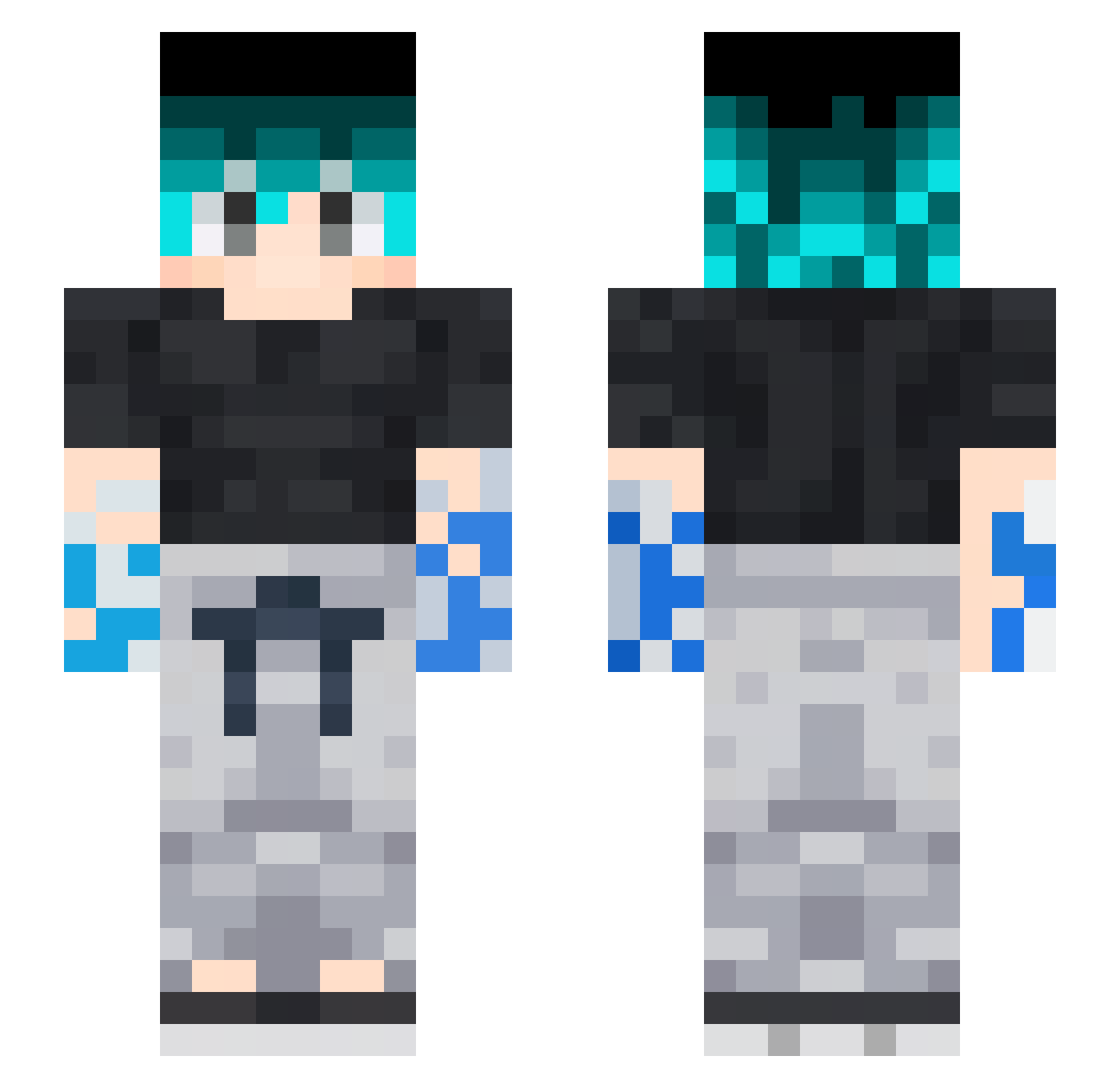 Legobo4 Minecraft skin, front and back view