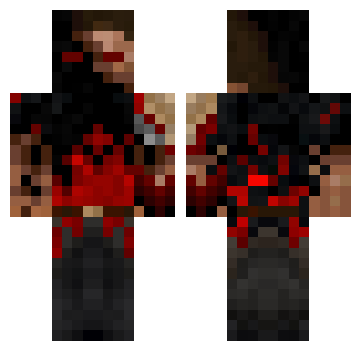 GillesDeW Minecraft skin, front and back view