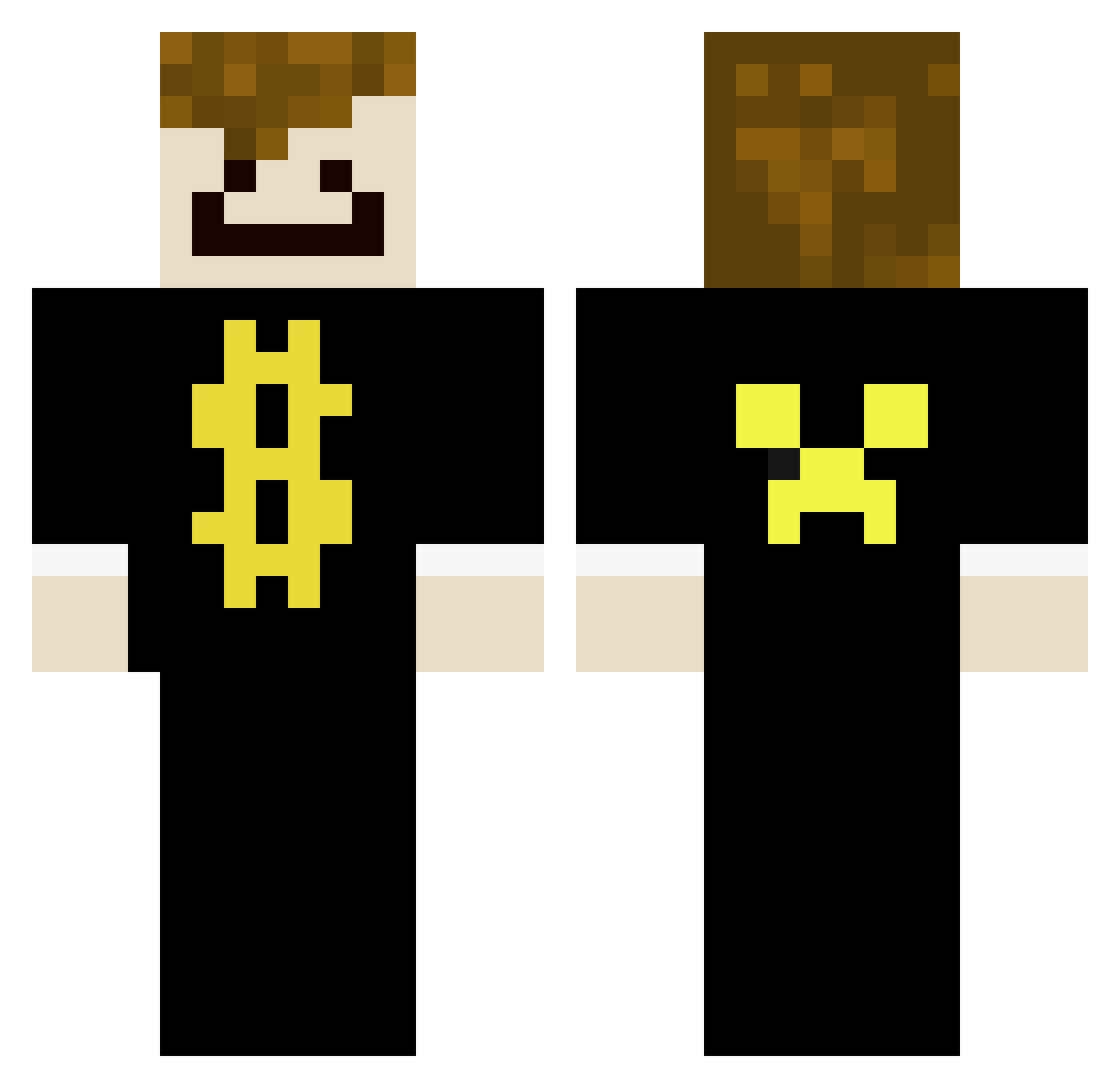 Ariel51001 Minecraft skin, front and back view