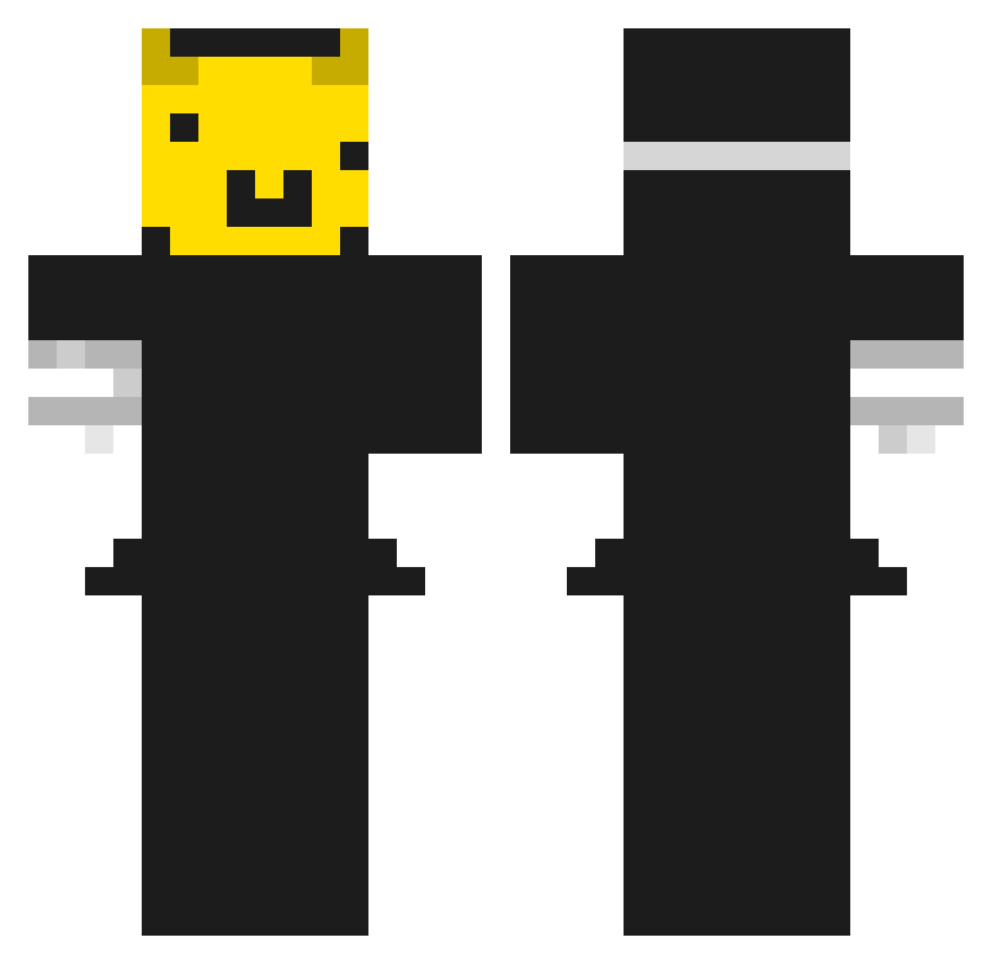 kewuga Minecraft skin, front and back view
