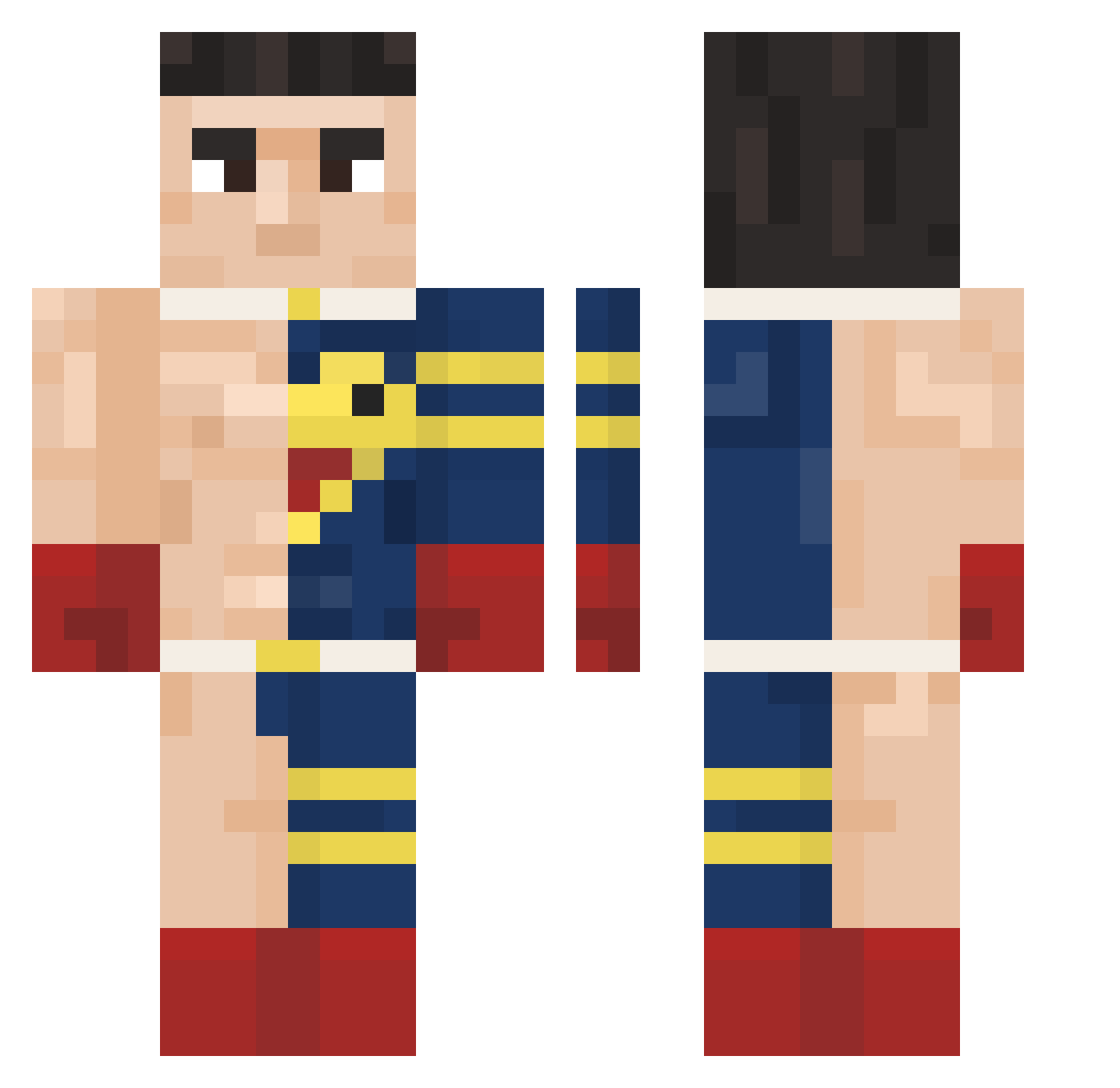 GirtasDiedas Minecraft skin, front and back view