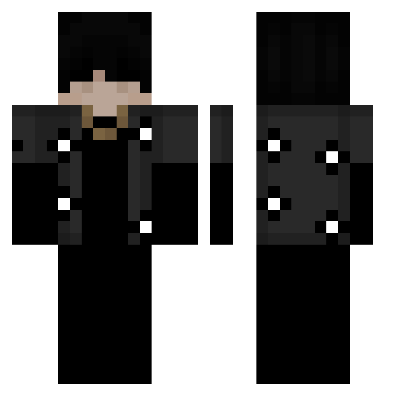 gastrology Minecraft skin, front and back view
