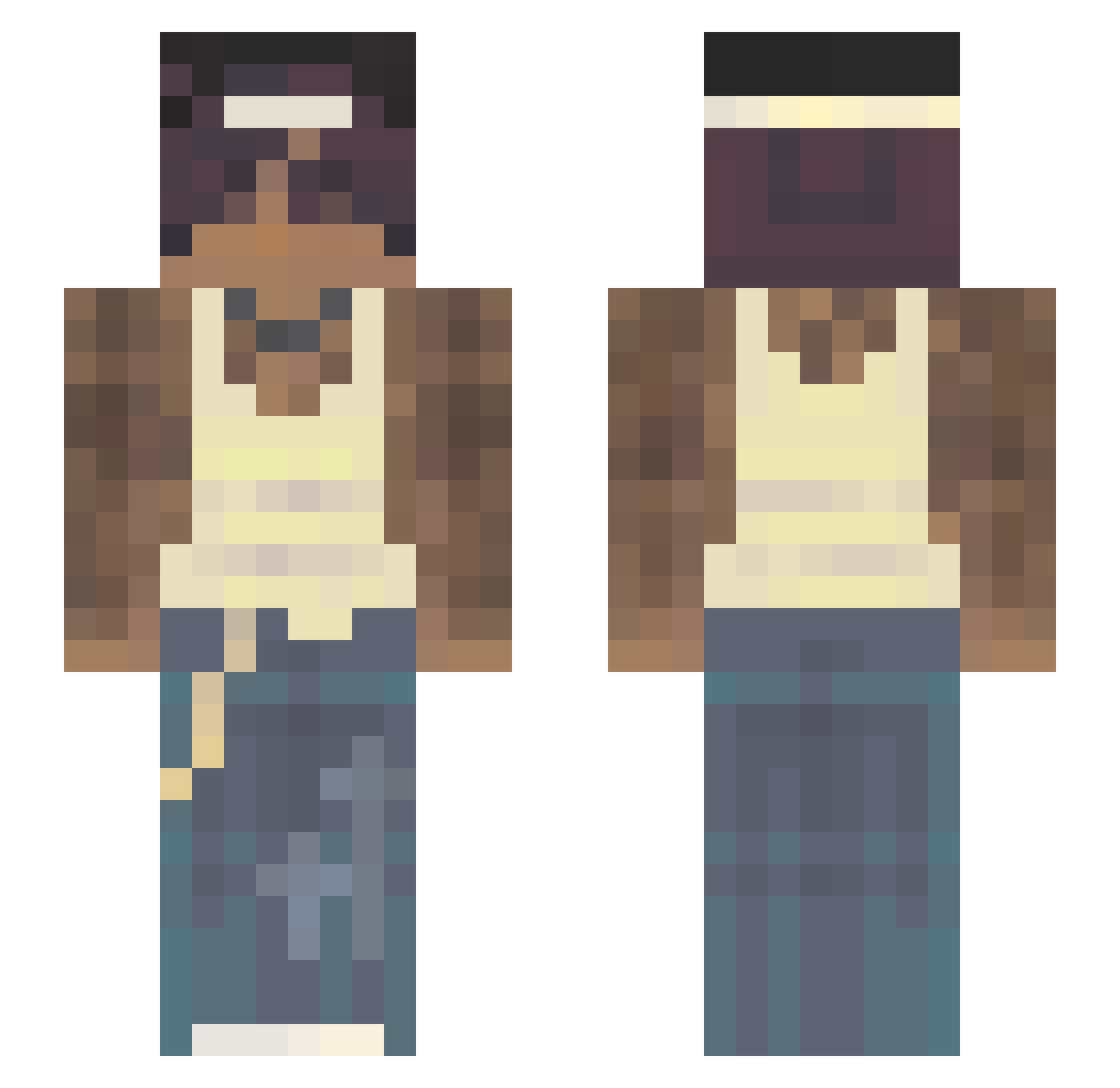zLyrical Minecraft skin, front and back view