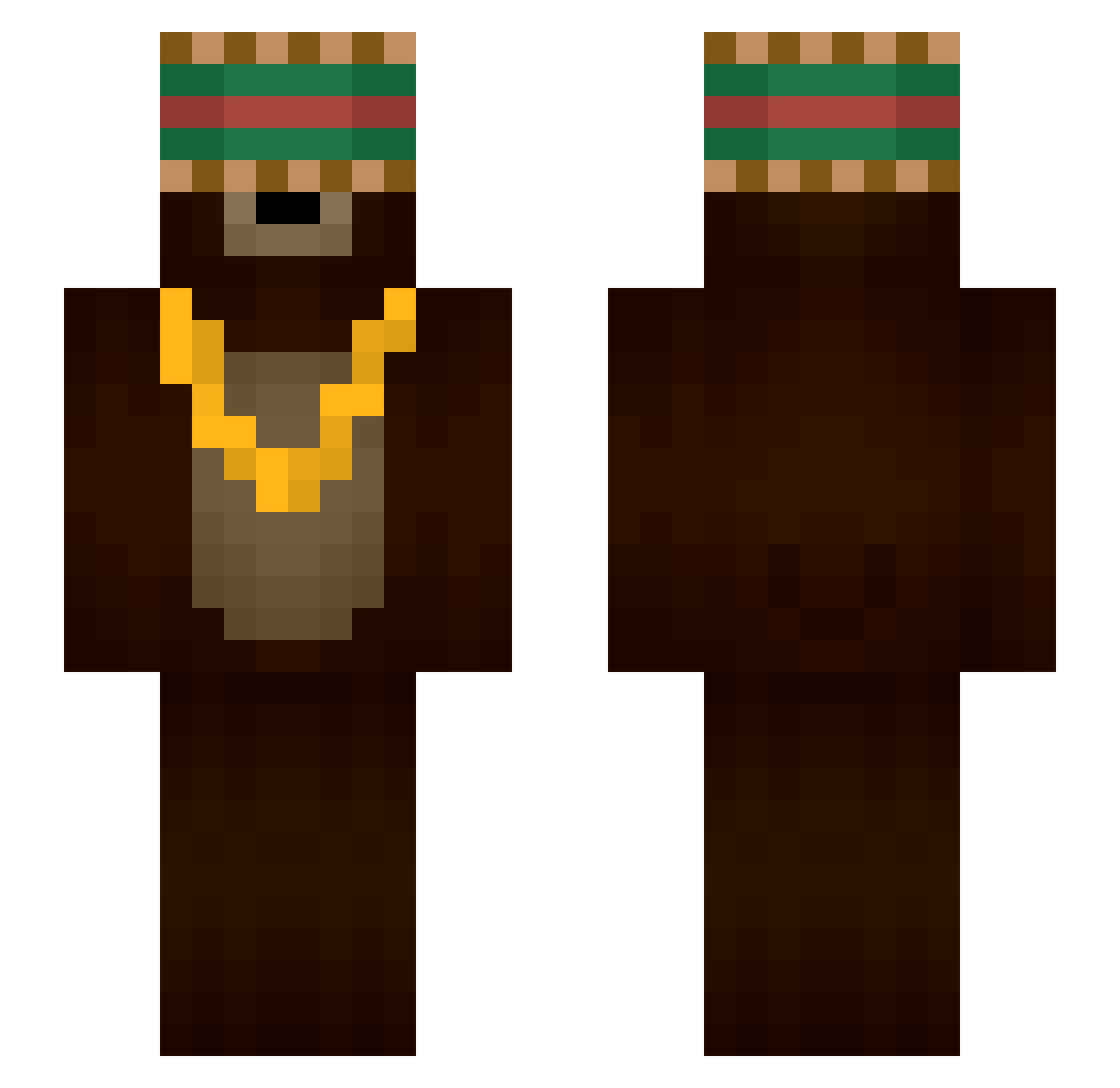 refitouis Minecraft skin, front and back view